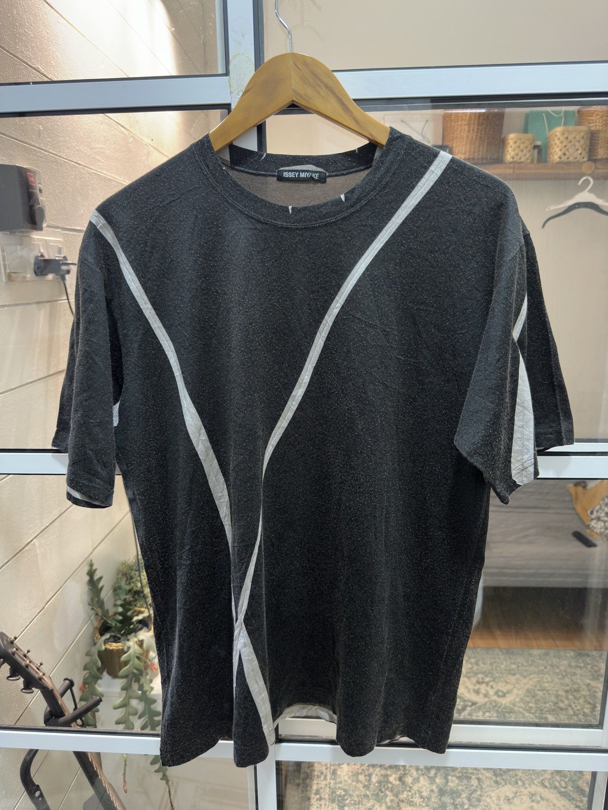 Issey Miyake SS04 Issey Miyake Curved Tape Line T-Shirt Size US M / EU 48-50 / 2 - 4 Thumbnail