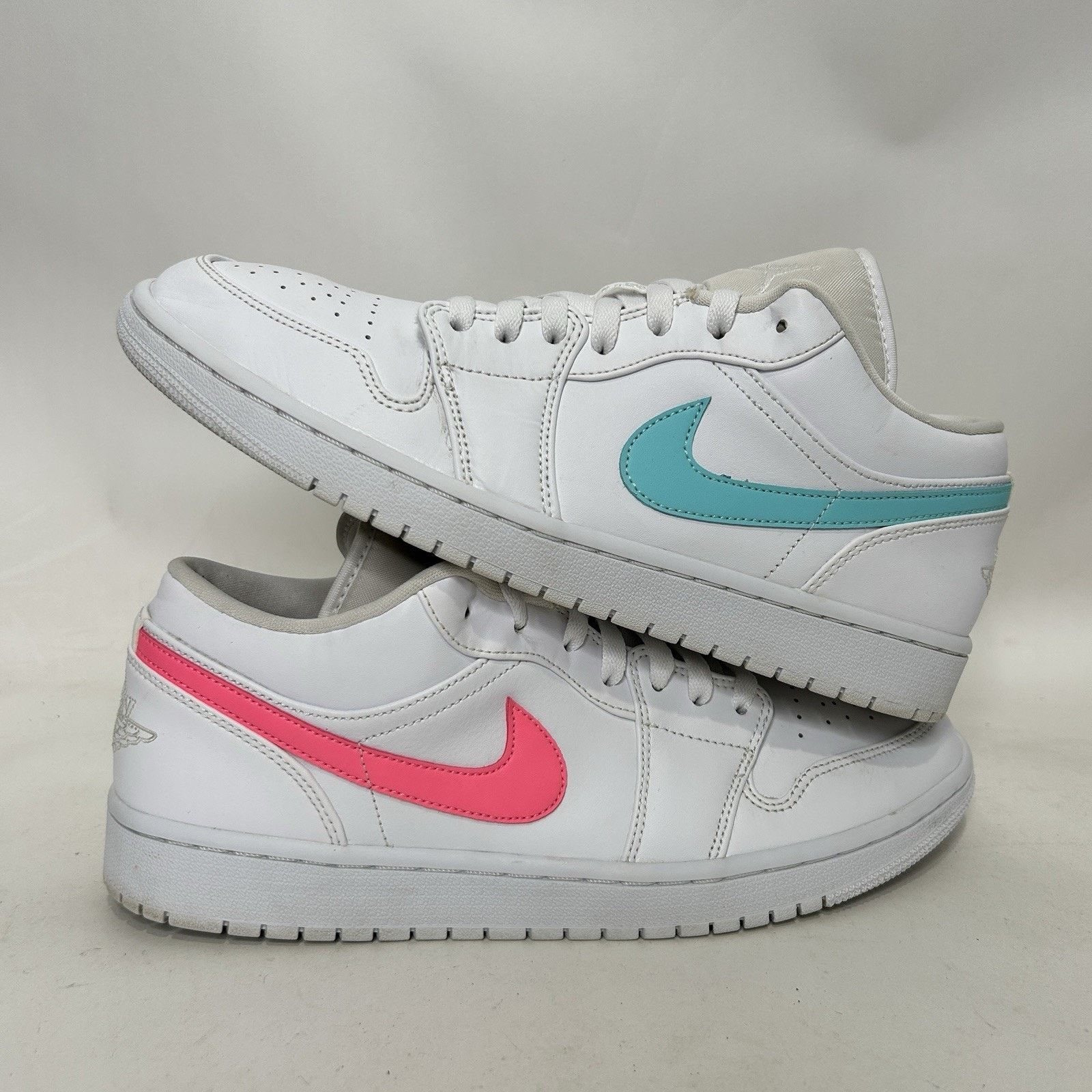 Jordan Brand Nike Air Jordan 1 Low Retro “Neon Swooshes” Size US 12 / EU 45 - 1 Thumbnail
