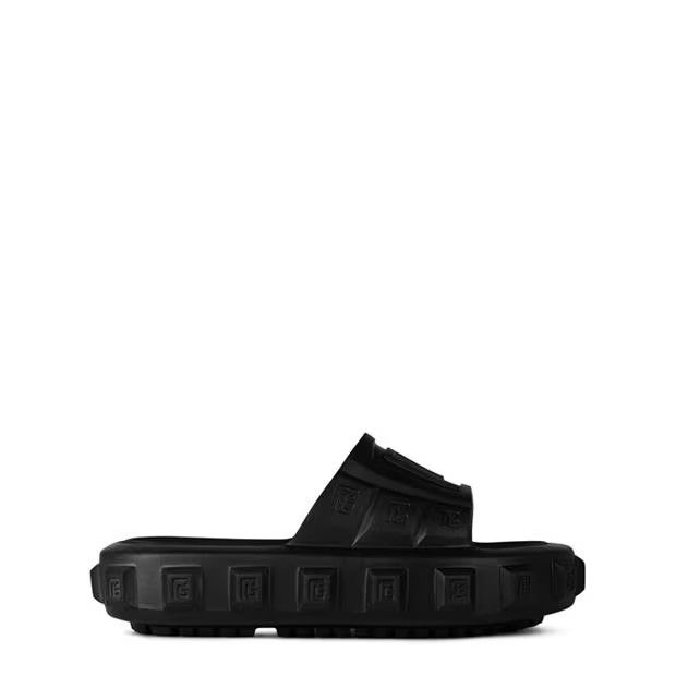Balmain o1g2r1mq0924 Ari Sliders in Noir Size US 7 / IT 37 - 1 Thumbnail
