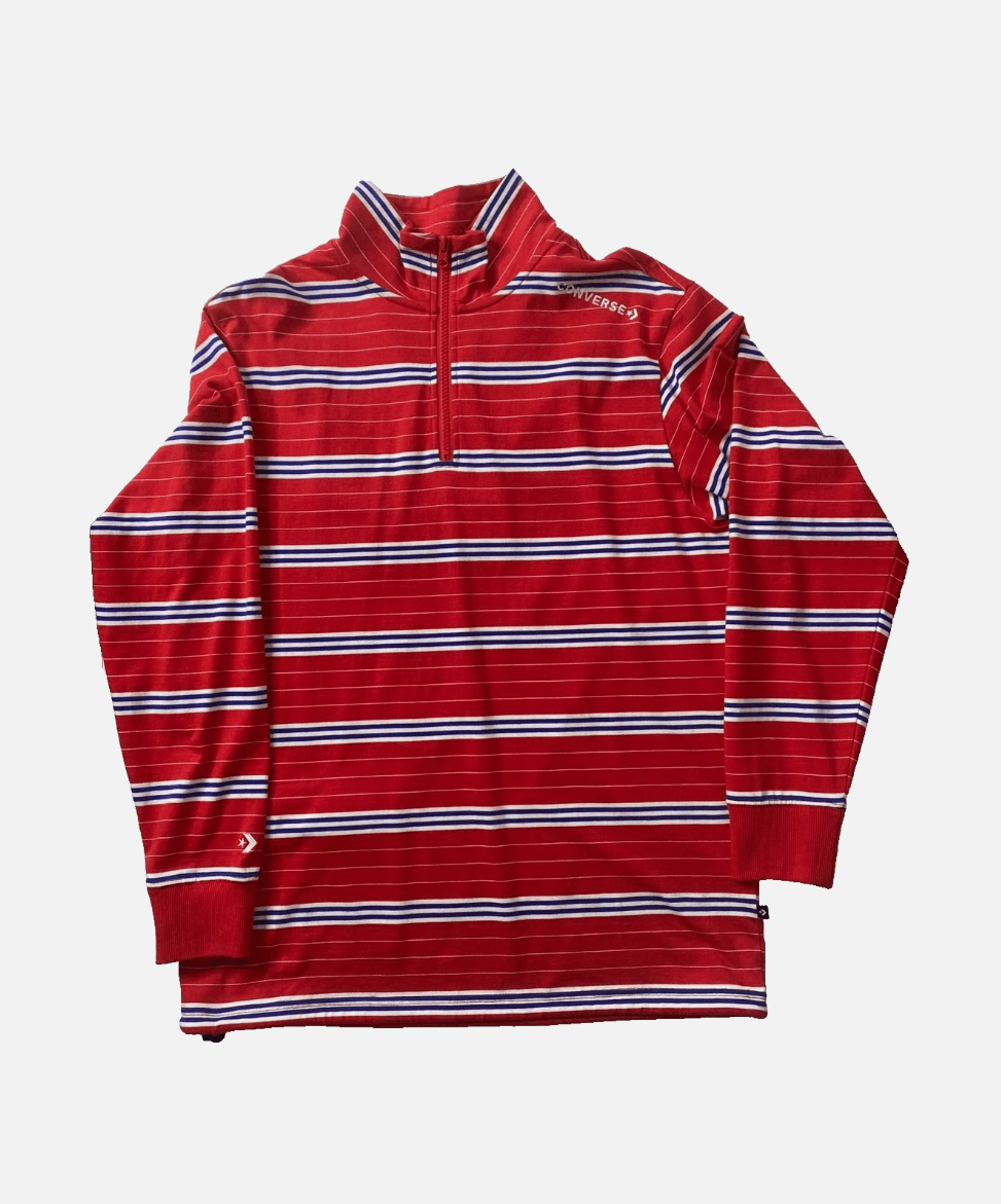 Converse Converse Striped Quarter Zipped Sweatshirt Size US S / EU 44-46 / 1 - 1 Thumbnail