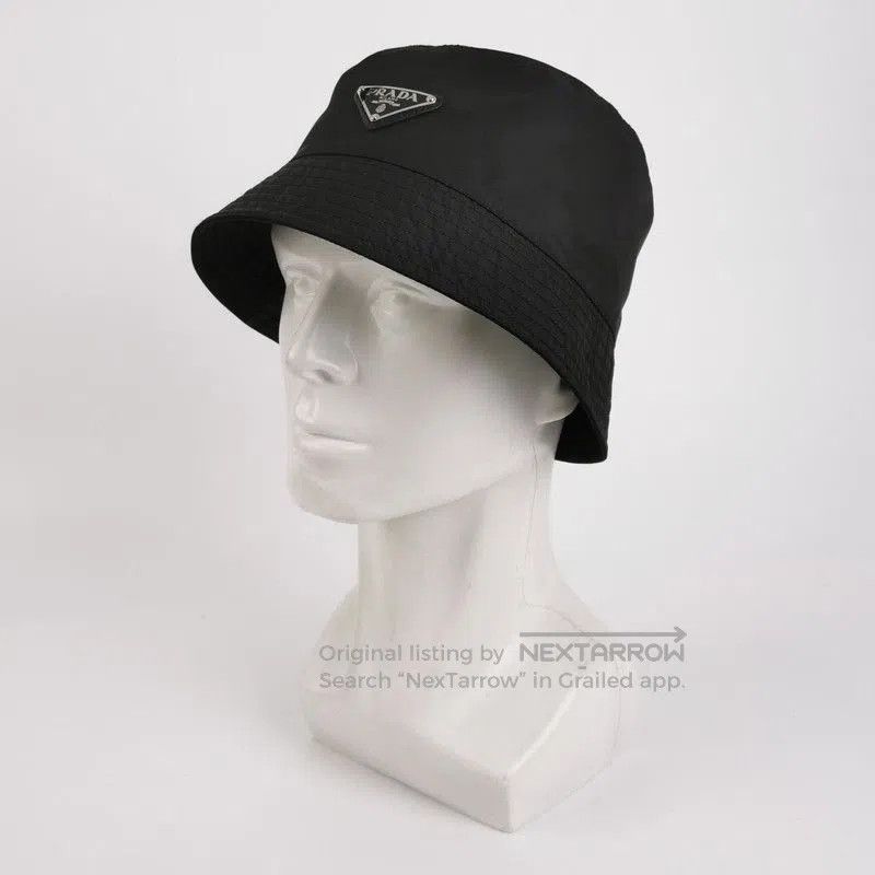 Prada Prada Black Triangle Logo Fisherman Hat. Size ONE SIZE - 2 Thumbnail