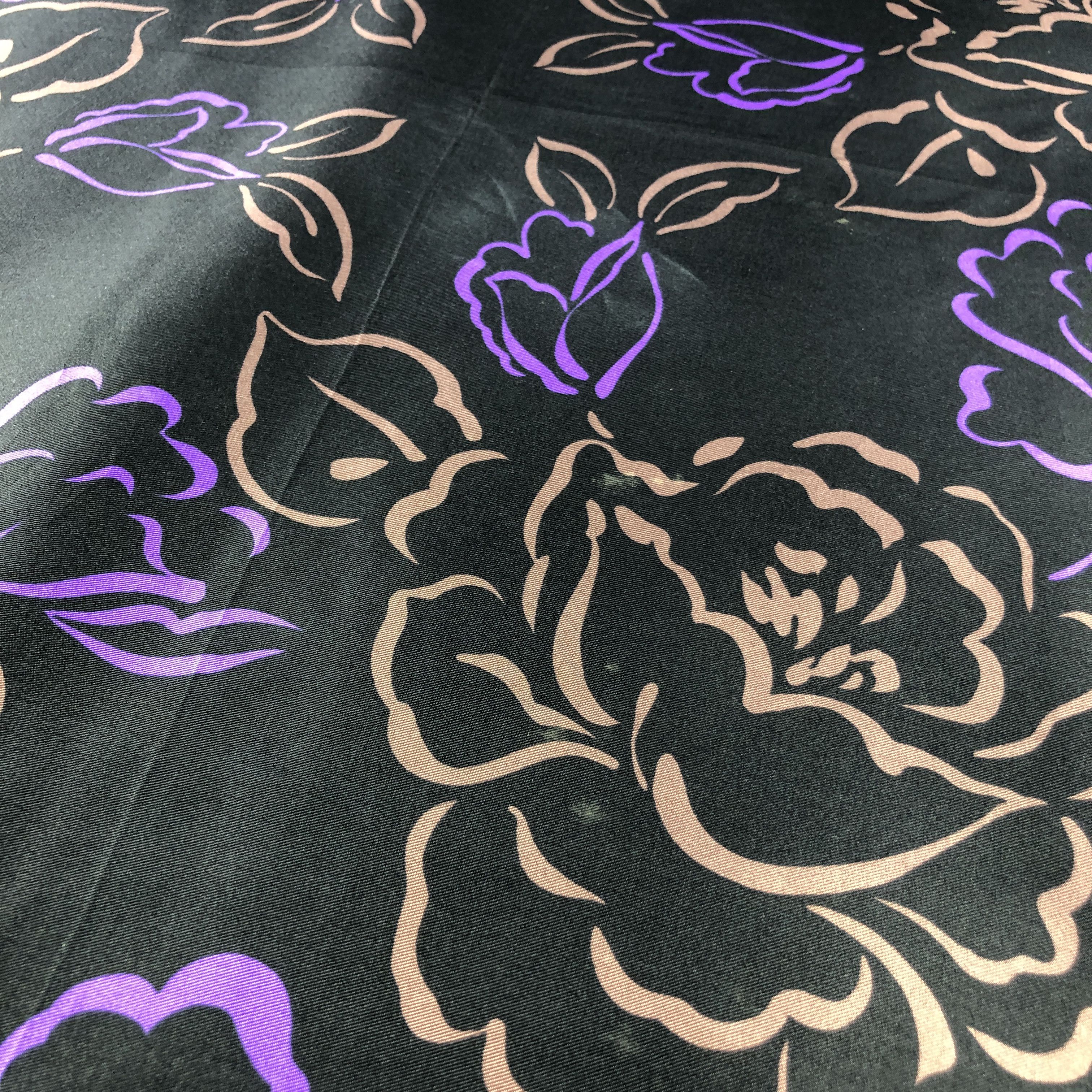 Vintage Vintage Luxury Floral Silk Scarf M1309 Size ONE SIZE - 5 Thumbnail
