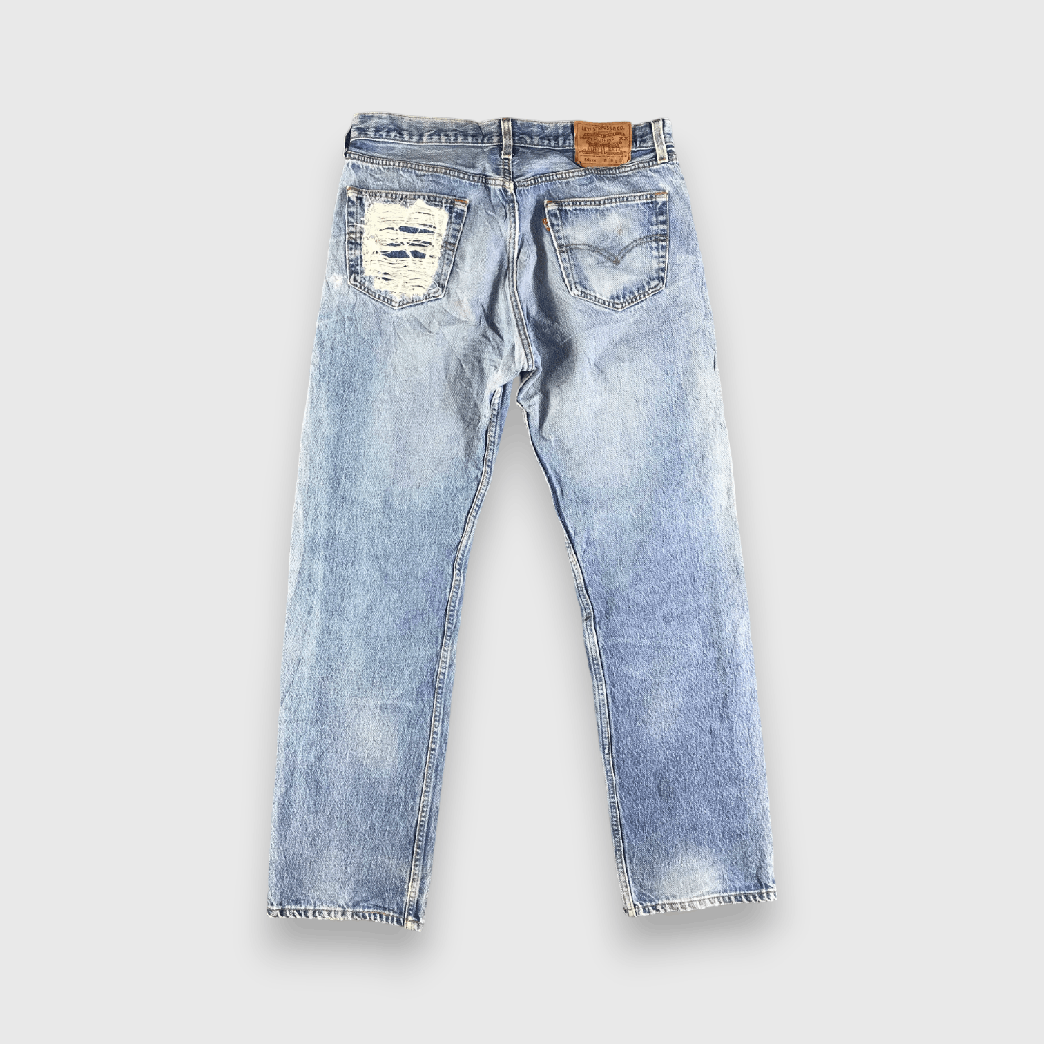 Levi's 90s Vintage Blue Wash Levis 501 Jeans-J3808 Size US 34 / EU 50 - 2 Thumbnail