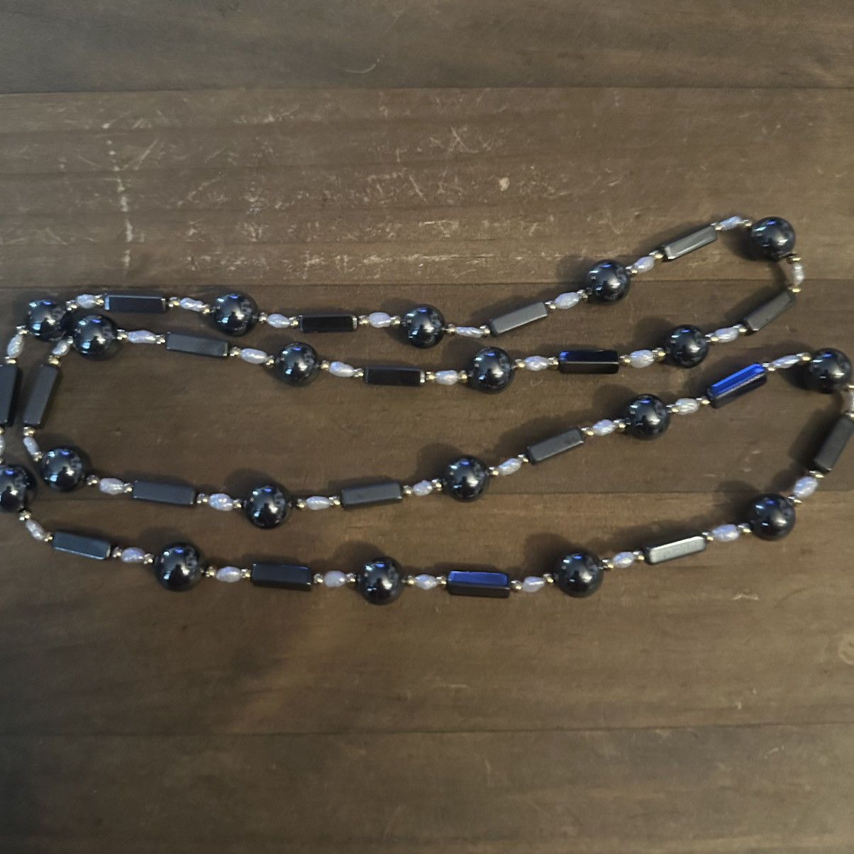 Other Hematite and freshwater pearl bead necklace Size ONE SIZE - 2 Thumbnail