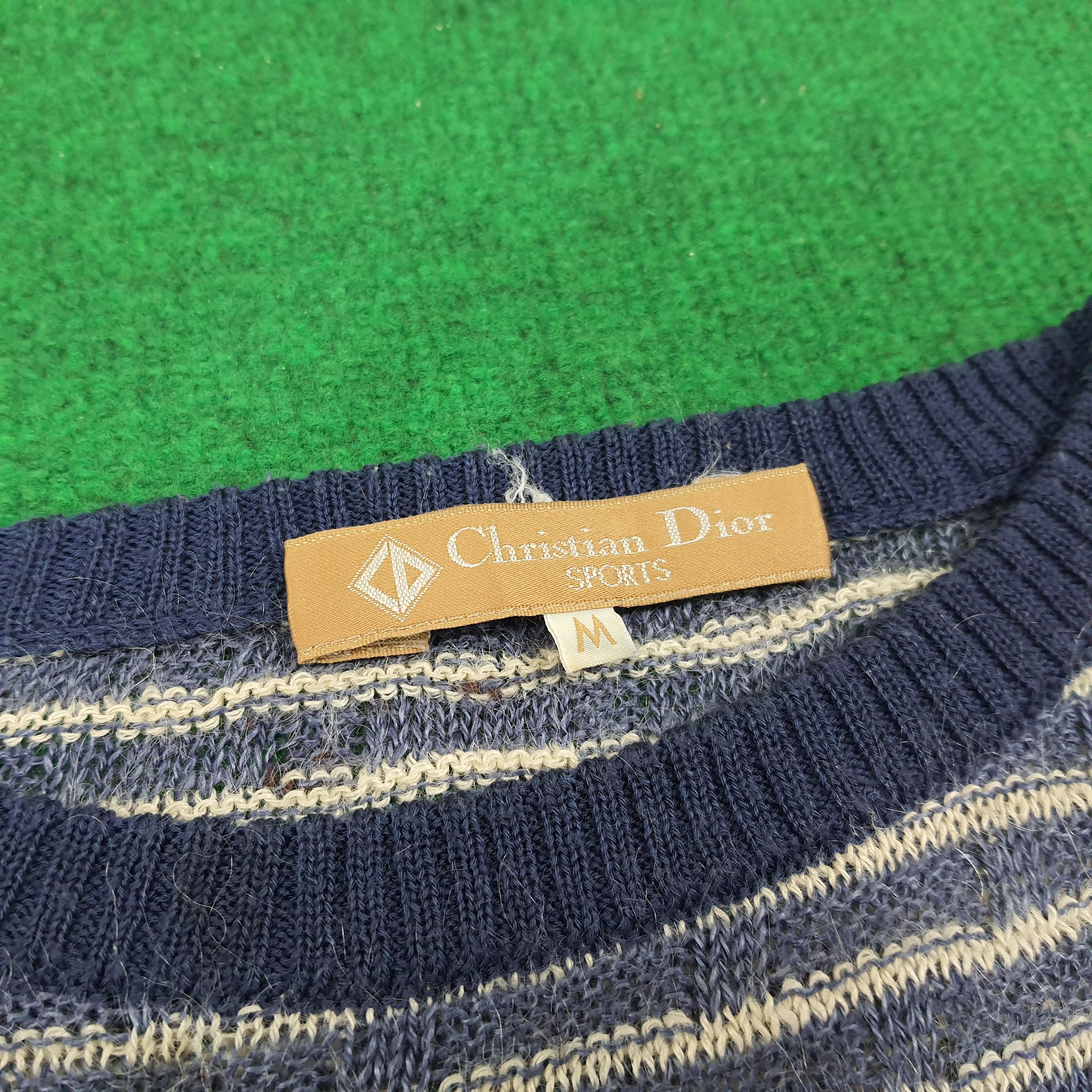 Christian Dior Monsieur × Vintage Vintage Christian Dior Sports Striped Designer Sweatshirt Size US XS / EU 42 / 0 - 3 Thumbnail