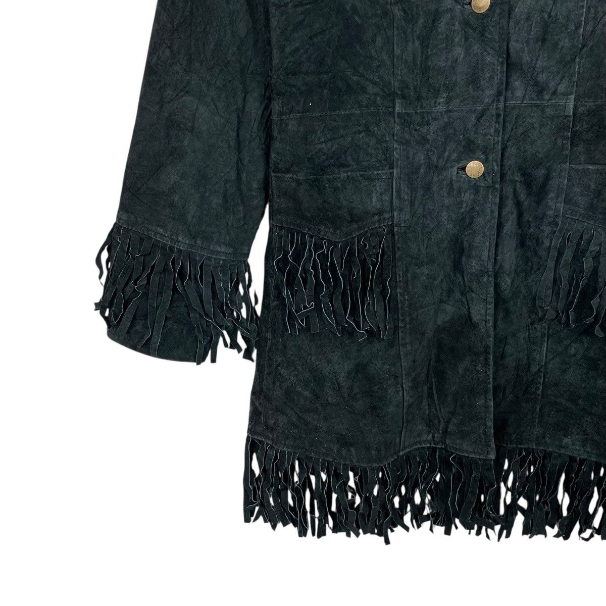 Japanese Brand Japanese Brand Excelled Collection Fringe Suede Jacket Size XS / US 0-2 / IT 36-38 - 3 Thumbnail