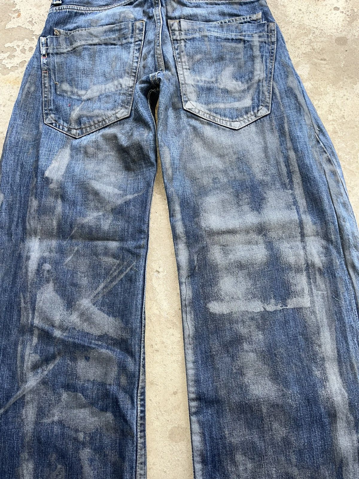 20471120 × If Six Was Nine × Japanese Brand Dirty Painted Distressed Thrashed Faded Baggy Jeans Y2K Size US 28 / EU 44 - 11 Thumbnail
