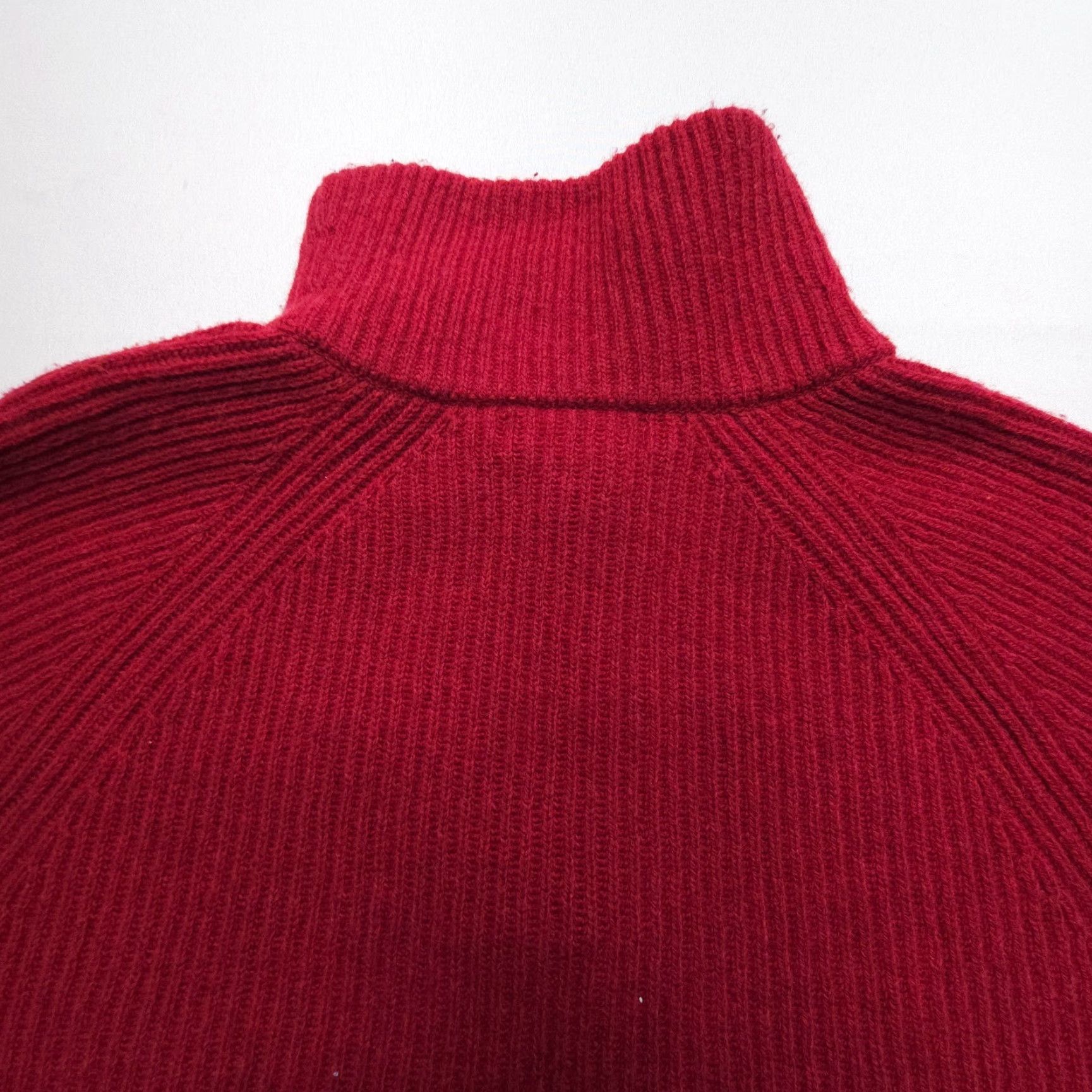 Banana Republic VINTAGE Banana Republic 1/4 Zip Sweater Mens Large Red Wool Italian Yarn Turtleneck Size US L / EU 52-54 / 3 - 8 Thumbnail