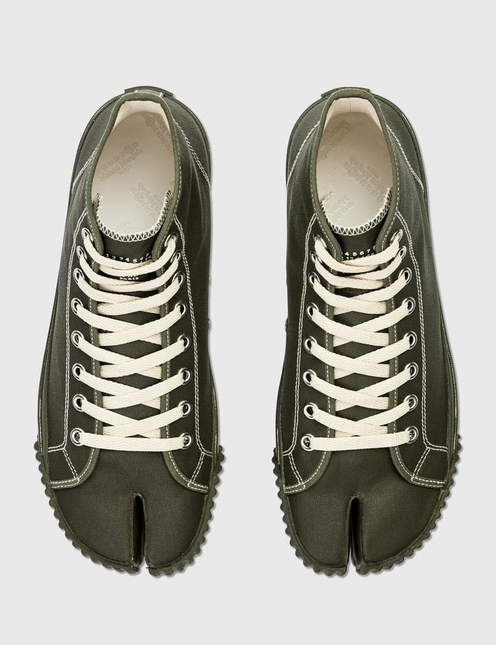 Maison Margiela New — Tabi Canvas Hi-Top Sneakers Size US 9 / EU 42 - 4 Thumbnail