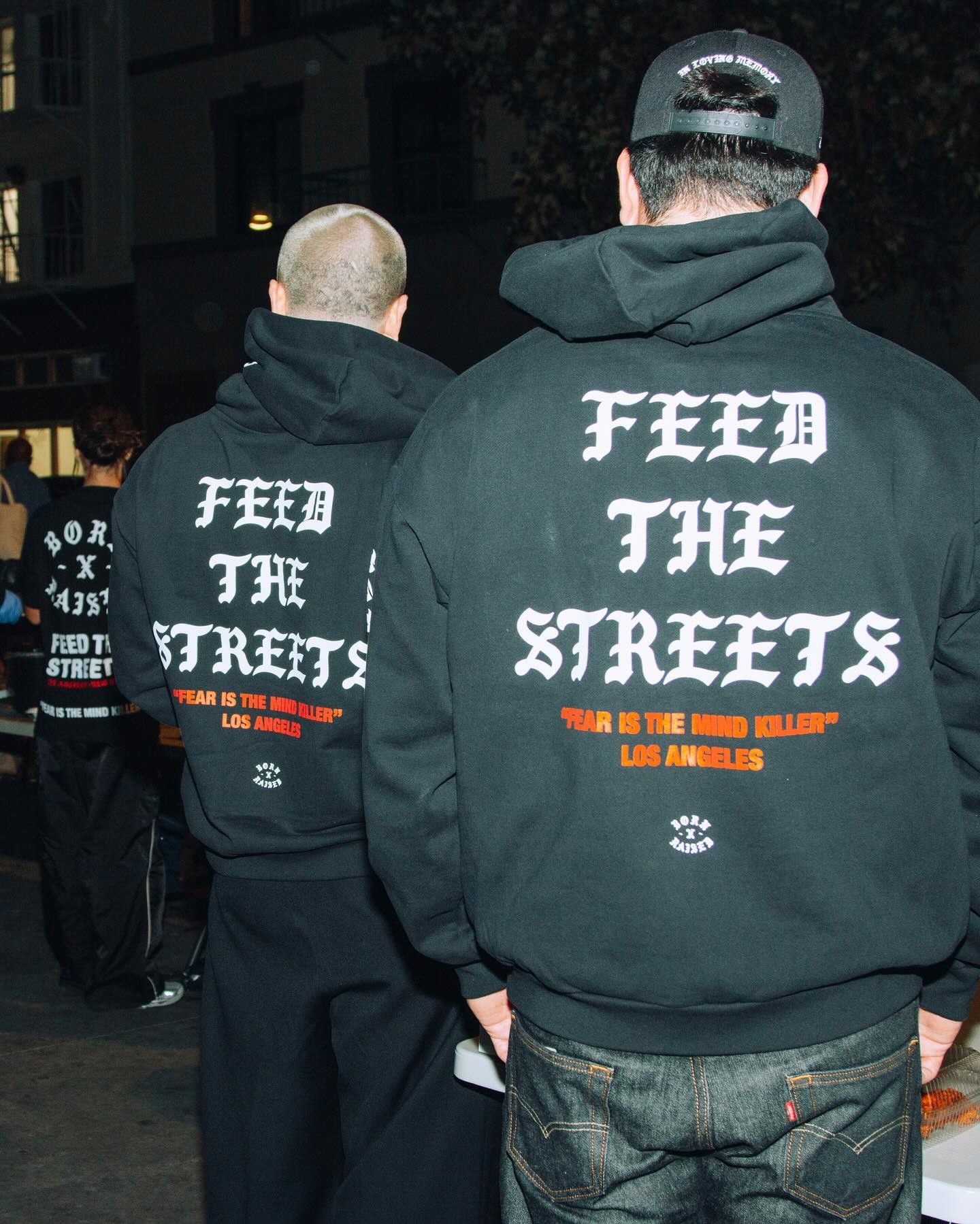 image of New Release Born x Raised + Feed The Streets Hoodie in Black, Men's (Size Small)