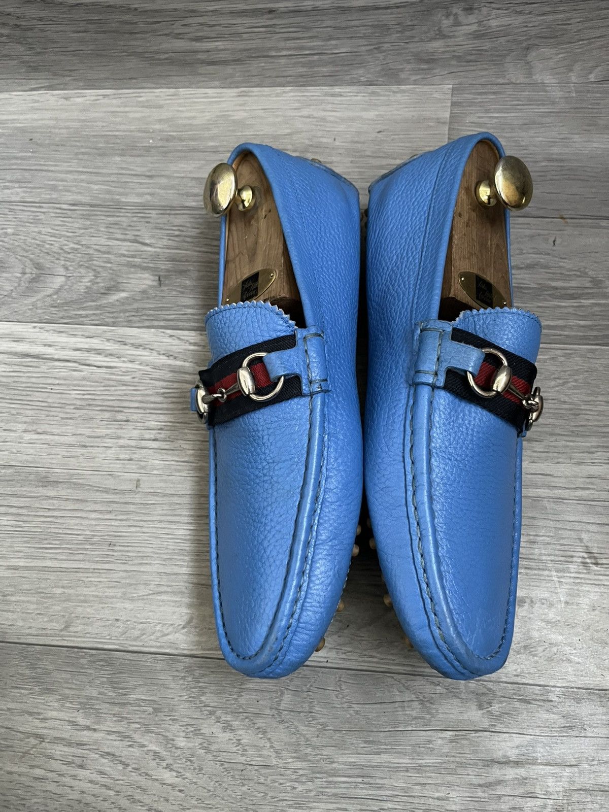 Gucci Gucci horsebit blue leather driving loafers sz 42 Size US 9 / EU 42 - 9 Thumbnail