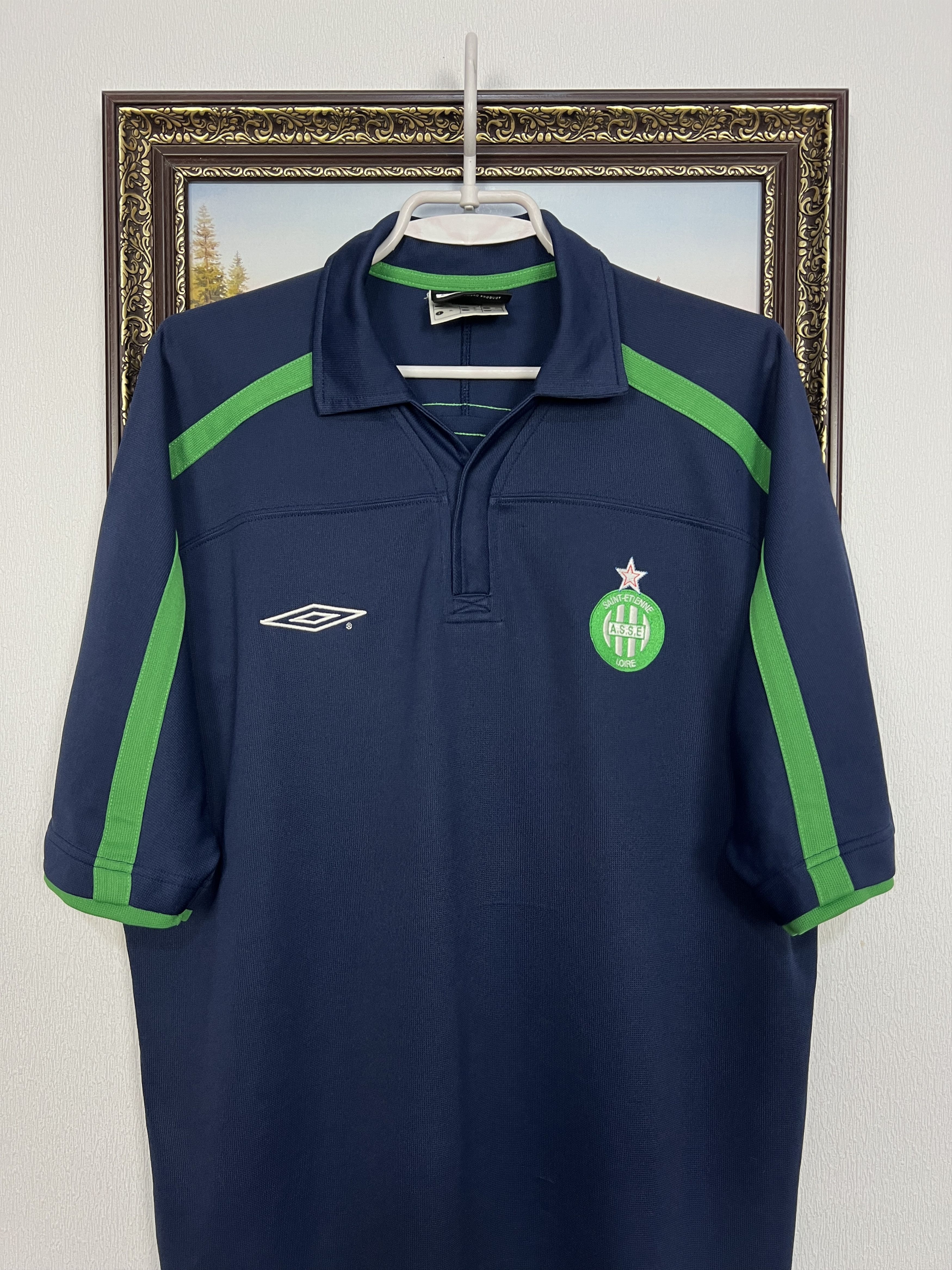 Umbro Vintage St Etienne Football Shirt Train Polo Soccer Jersey Size US XL / EU 56 / 4 - 2 Thumbnail