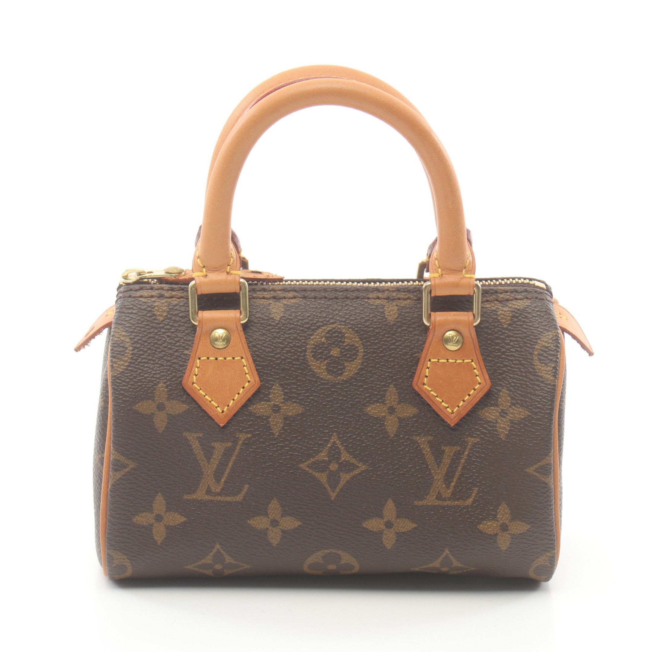 Louis Vuitton Louis Vuitton Mini Speedy Monogram Handbag Leather Brown Size ONE SIZE - 1 Thumbnail