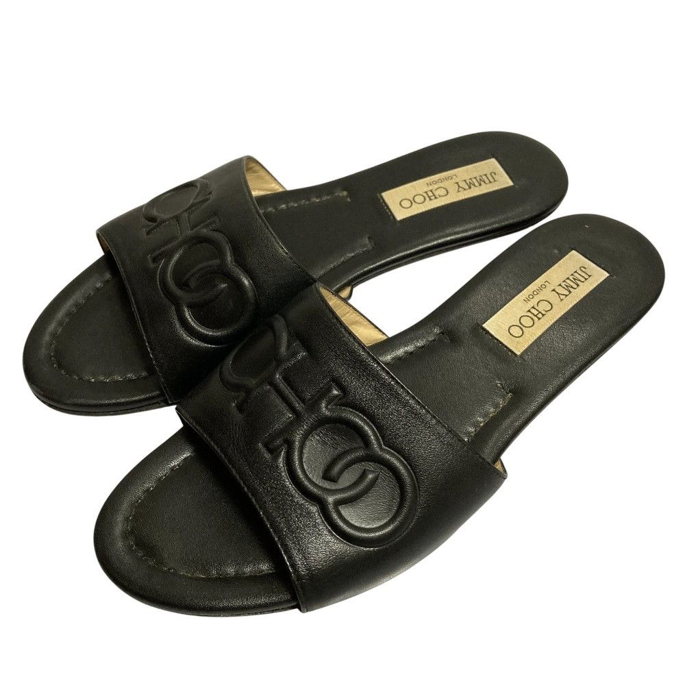 Jimmy Choo JIMMY CHOO Leather Flat Sandals Leather Shoes DUTY FREE for USA