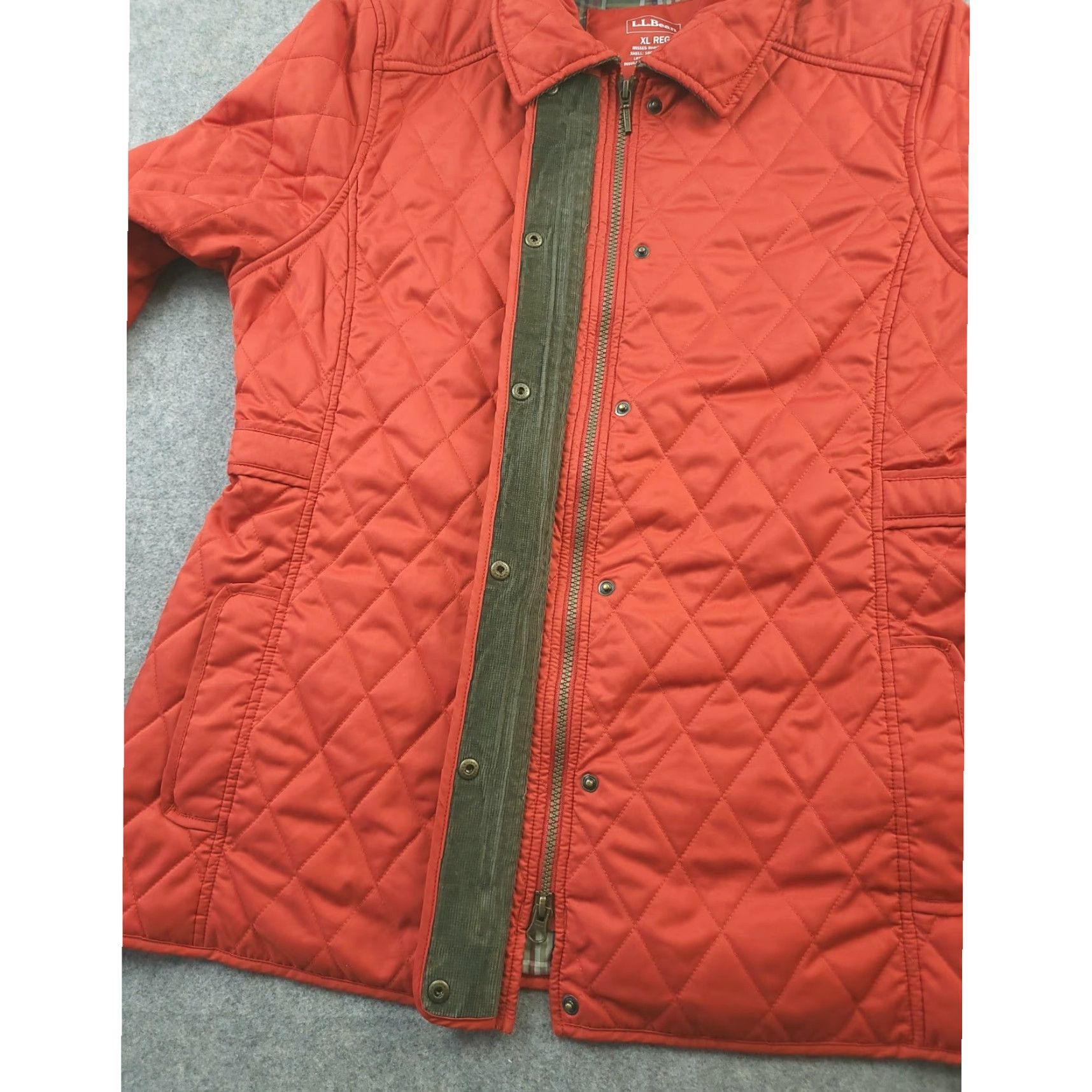 Vintage VINTAGE LL Bean Quilted Riding Jacket Womens XL Orange Outdoor Classic Size XL / US 12-14 / IT 48-50 - 5 Thumbnail