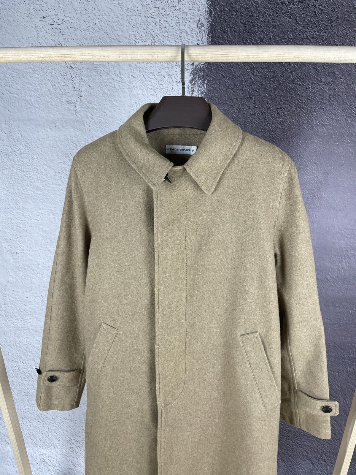 Head Porter Head Porter Plus beige single breasted wool coat size L Size US L / EU 52-54 / 3 - 7 Thumbnail
