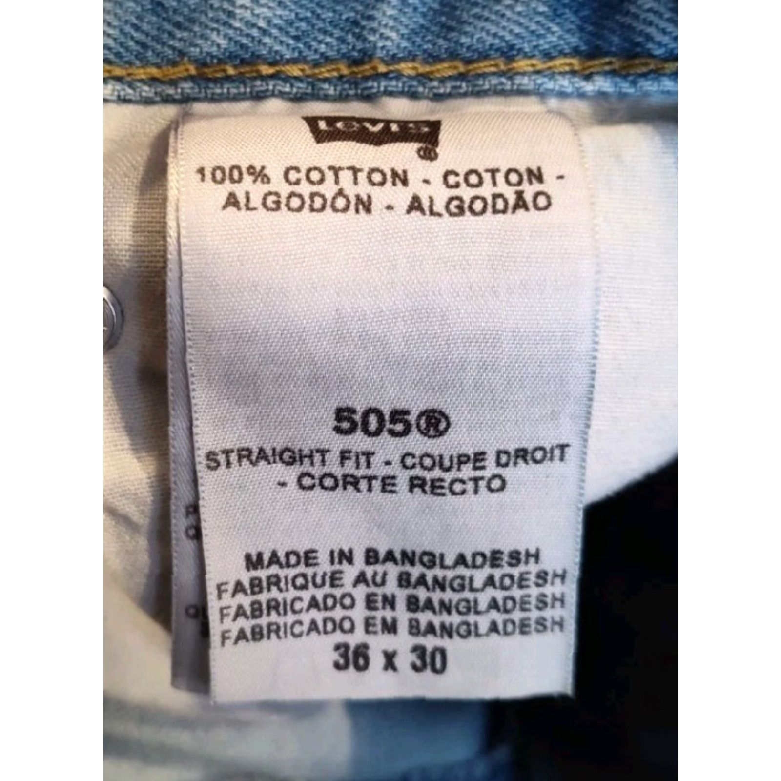 Levi's VINTAGE Levi's 505 Jeans Men's 36x30 Light Wash Straight Leg Cotton USA Y2K Size US 36 / EU 52 - 7 Thumbnail