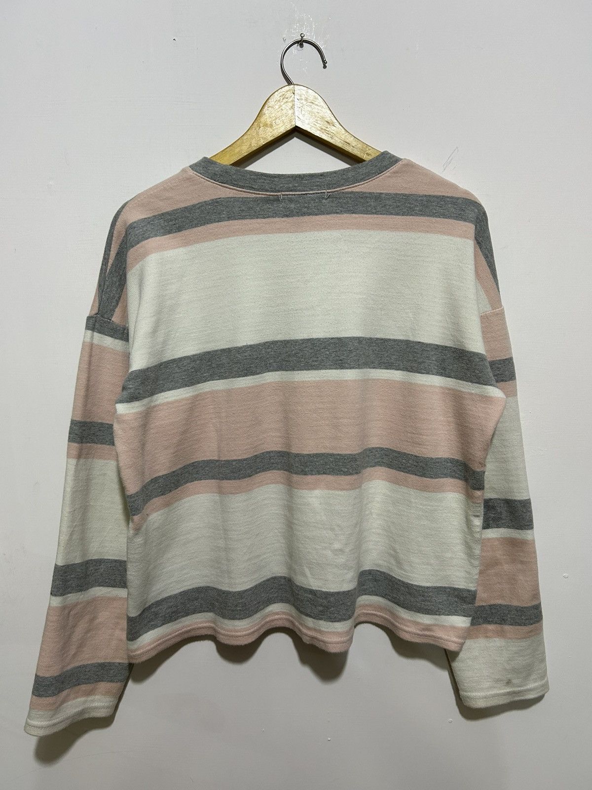 Japanese Brand 💸BINDINGOFFER💸Japanese Style Stripe Pink Long sleeve Size US M / EU 48-50 / 2 - 5 Thumbnail