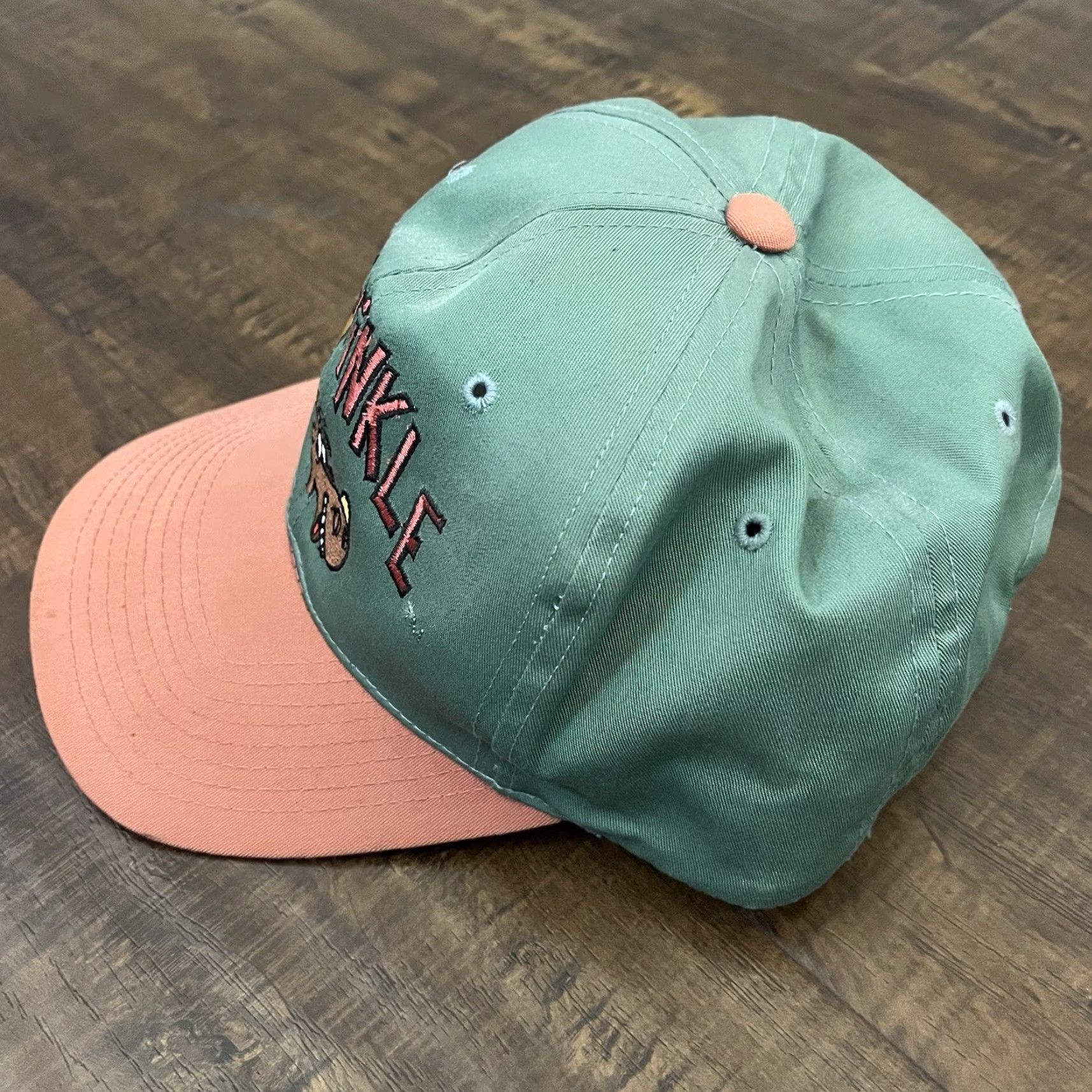 Vintage VINTAGE Annco 90s Cartoon Rocky & Bullwinkle Snapback Hat Men Adjustable Green Size ONE SIZE - 4 Thumbnail