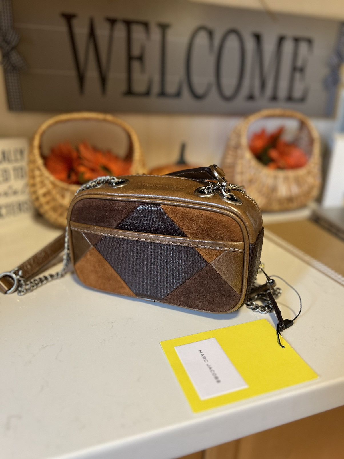 Marc Jacobs Marc Jacob’s the suede patchwork soft-shot bag Size ONE SIZE - 3 Thumbnail