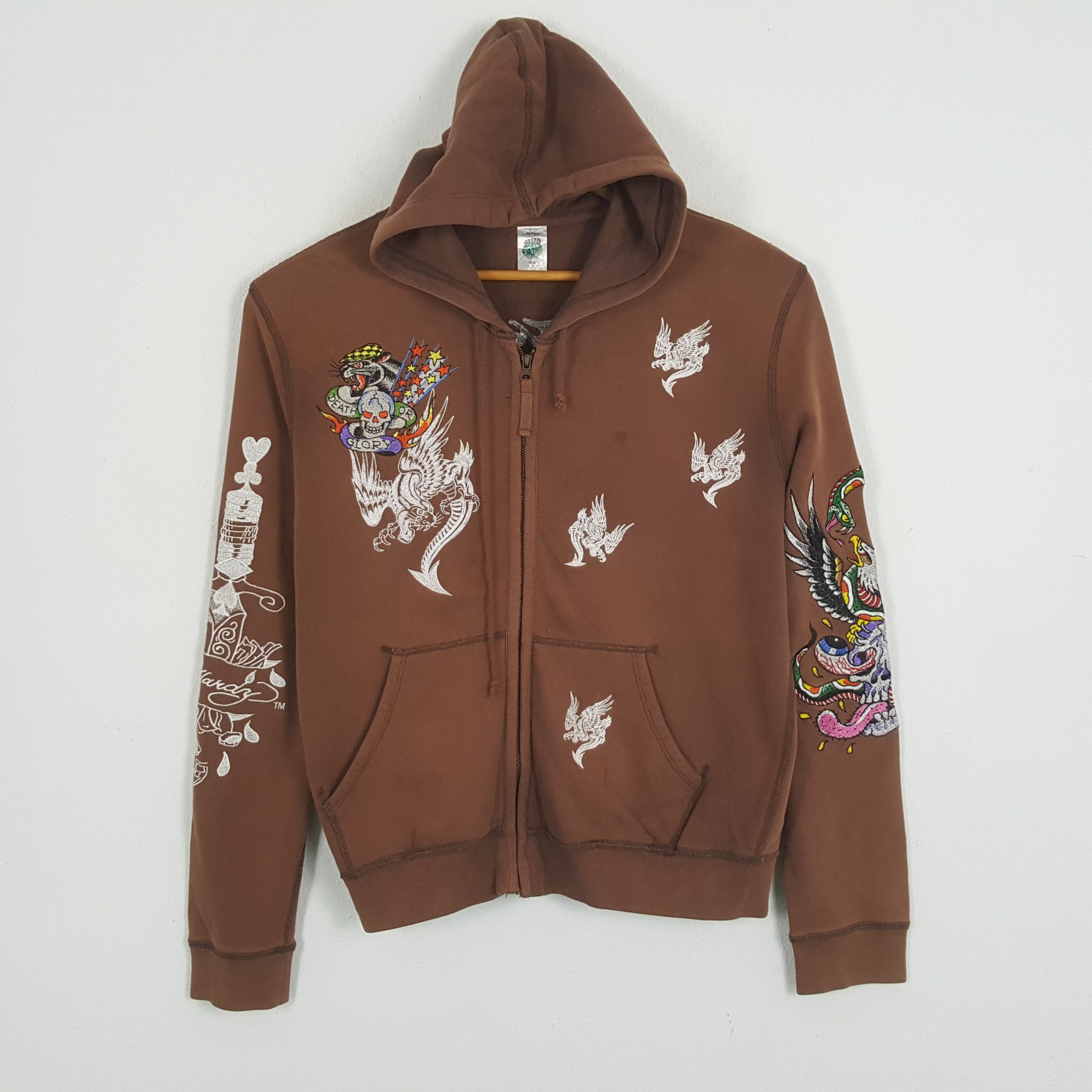 Christian Audigier × Ed Hardy × Vintage Vintage ED HARDY by CHRISTIAN AUDIGIER Fashion Brand Hoodies Size US M / EU 48-50 / 2 - 3 Thumbnail