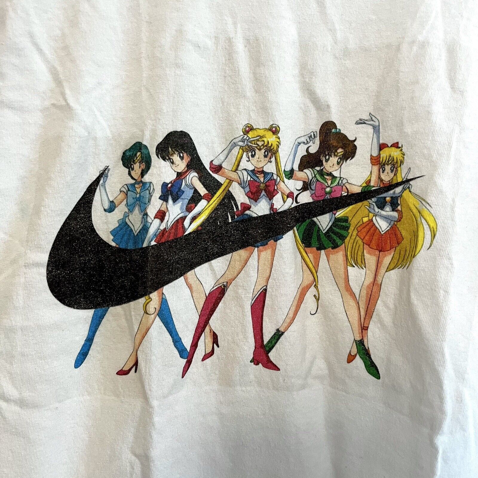 Nike Nike Custom Graphic T-Shirt Sailor Moon Y2K Rare White sz M Size US M / EU 48-50 / 2 - 2 Thumbnail