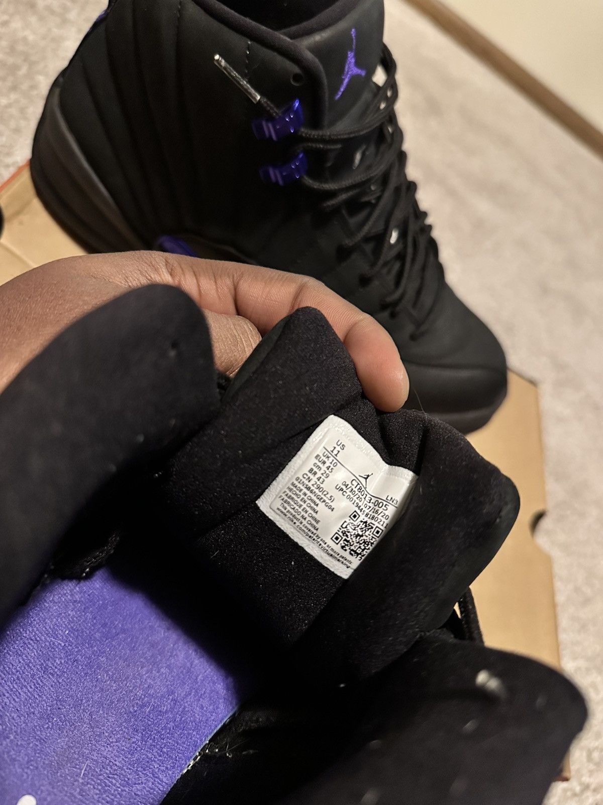 Jordan Brand Jordan 12 Dark Concord Size US 11 / EU 44 - 3 Thumbnail