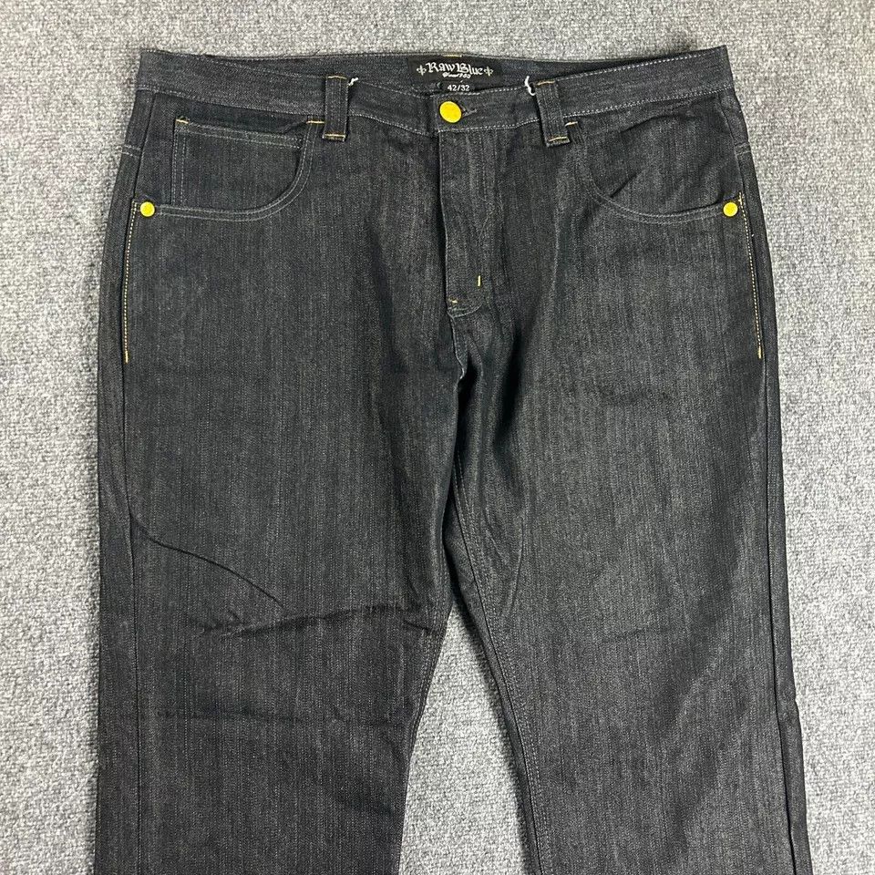 Other Raw Blue Jeans Mens 42/32 Denim Straight Leg Cotton Blend Size US 42 / EU 58 - 2 Thumbnail