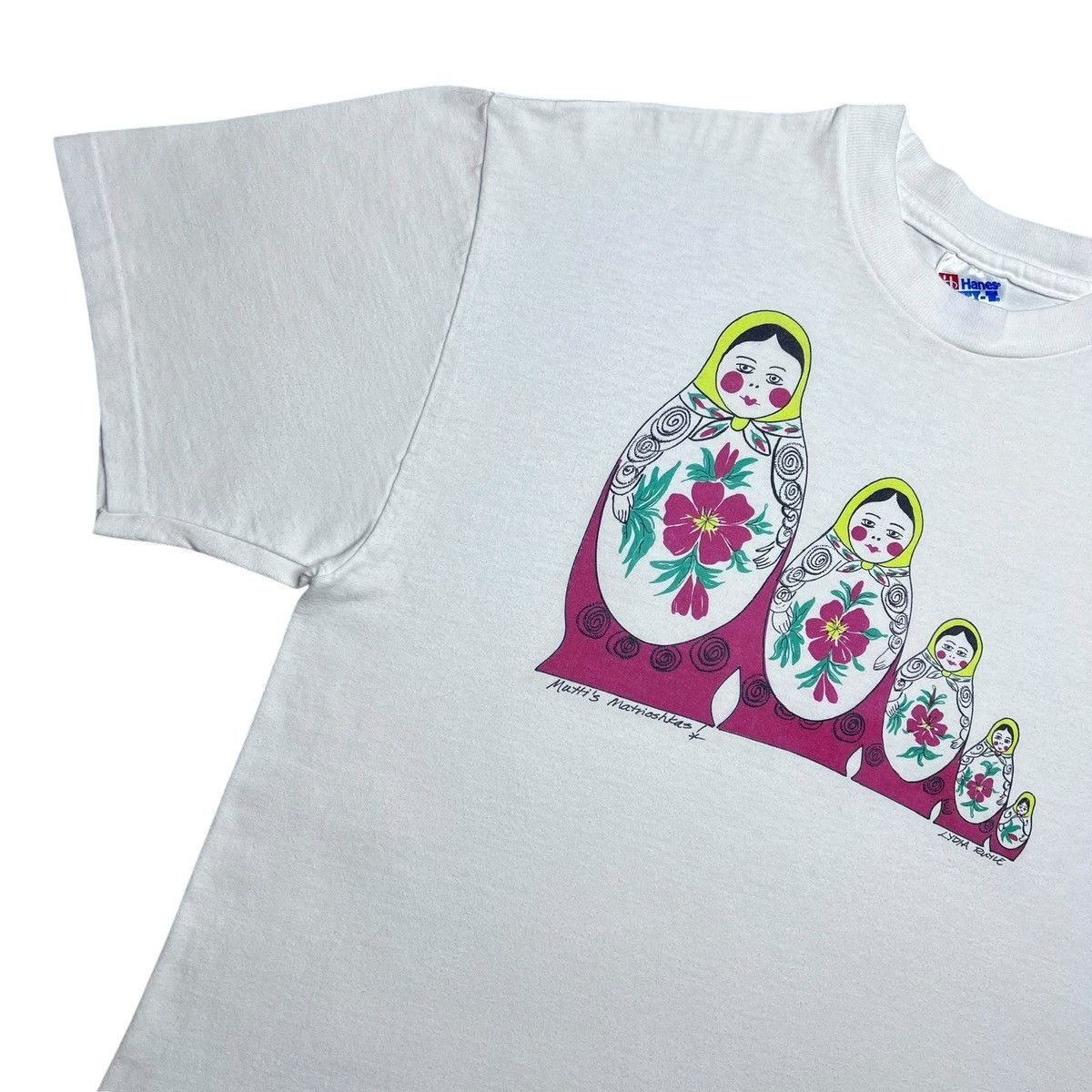 Other Vintage 1990s Matryoshka Doll Lydia Ruyle Art Graphic TShirt Size US L / EU 52-54 / 3 - 5 Thumbnail