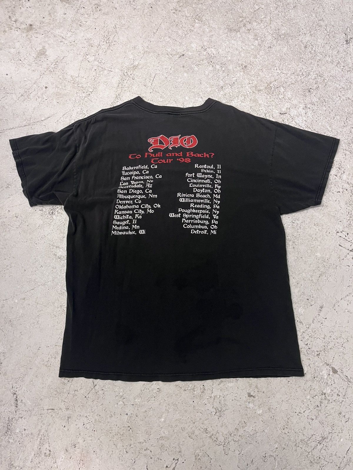 Band Tees Black 1998 dio band tee Size US XL / EU 56 / 4 - 5 Thumbnail