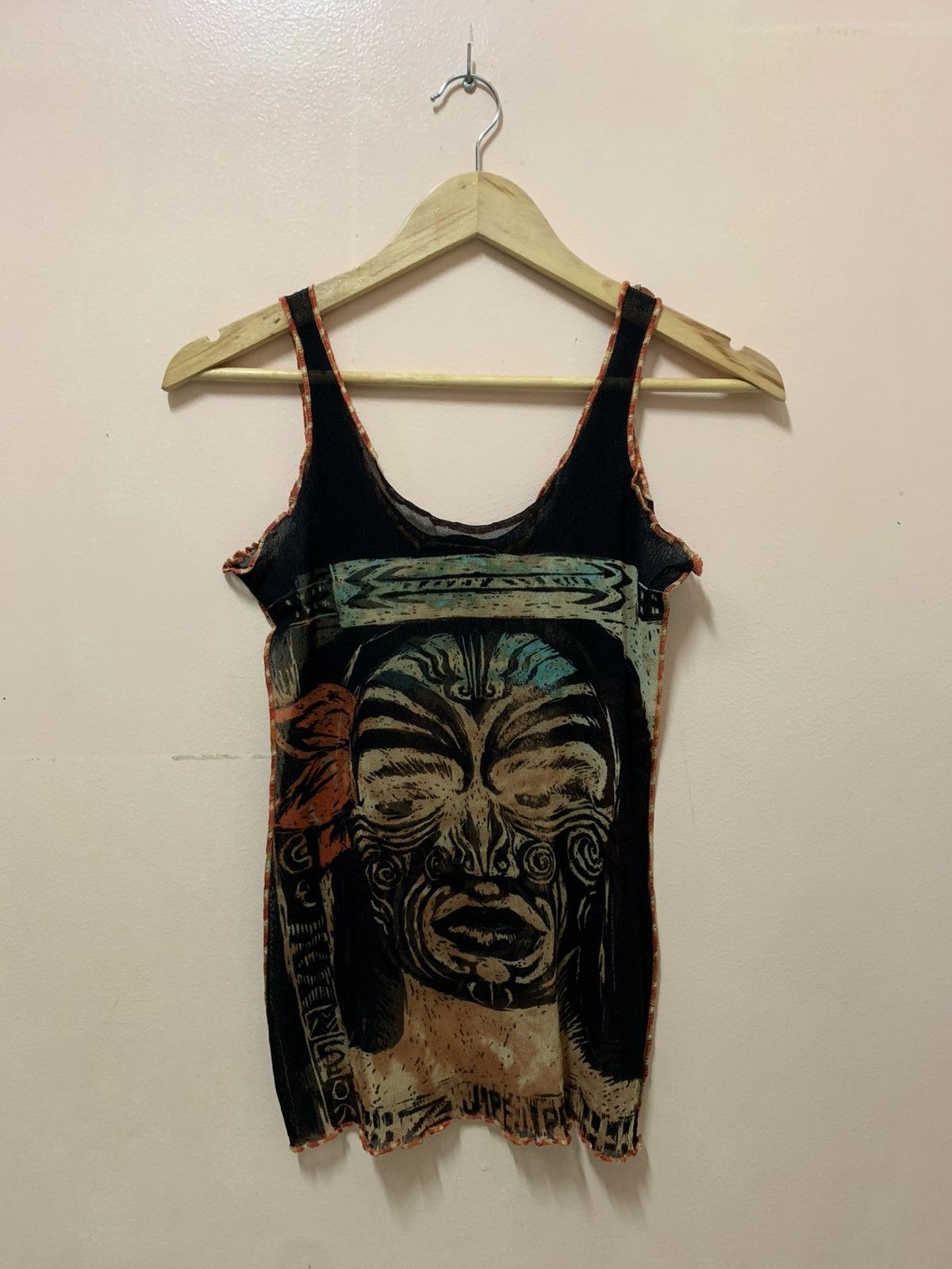 Jean Paul Gaultier Jean Paul Gaultier - S/S’96 - Maori Tribe - Mesh - Tank Top Size S / US 4 / IT 40 - 5 Thumbnail
