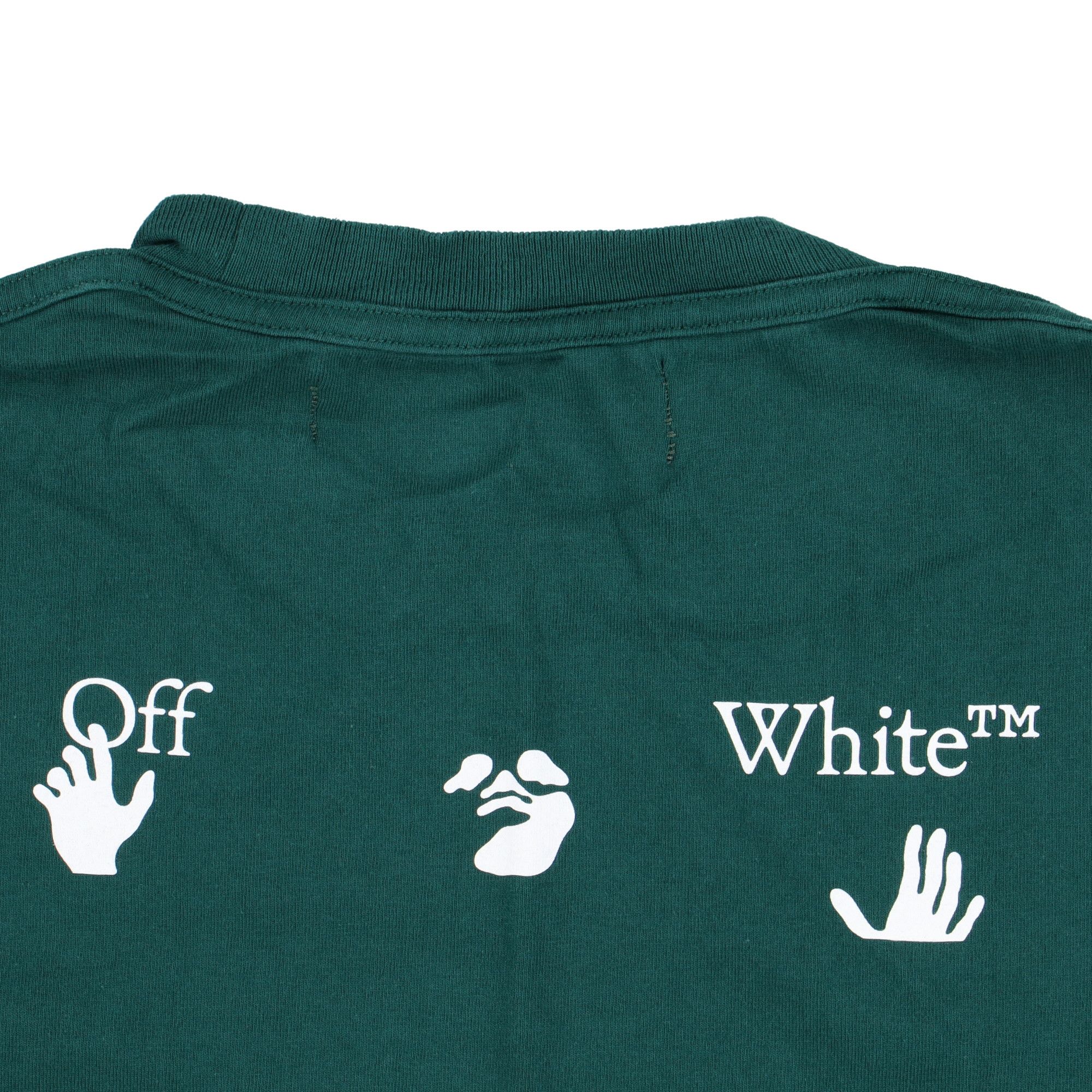 Off-White Green Swimming Man Big Logo T-Shirt Size XS / US 0-2 / IT 36-38 - 8 Thumbnail