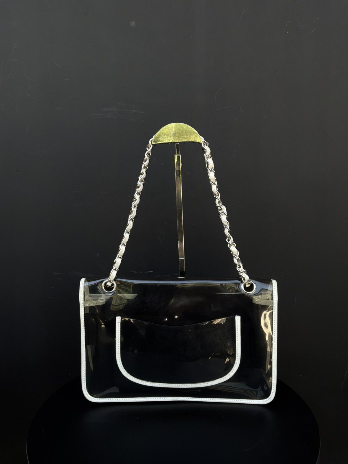 Chanel 2008 Chanel - Heart CC Transparent Vinyl Flap Bag Size ONE SIZE - 3 Thumbnail