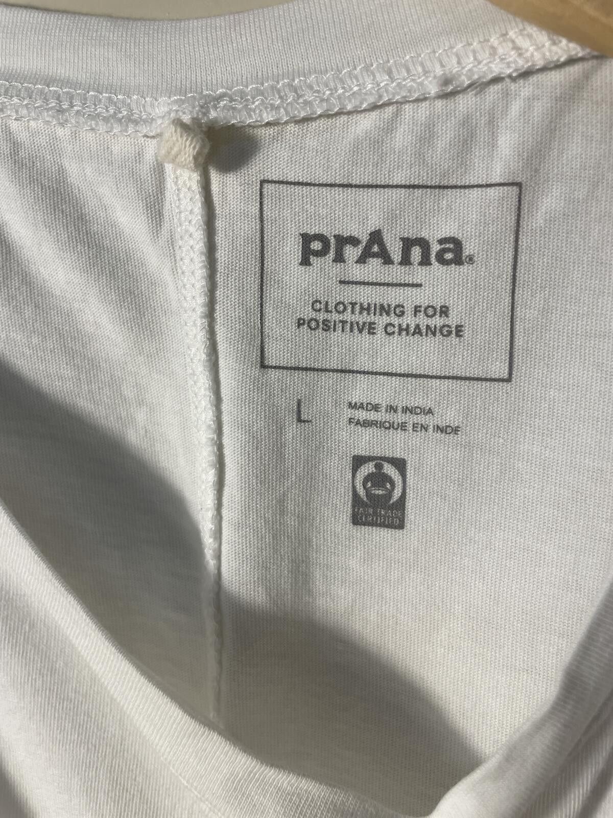 Prana Prana Sleeveless Graphic Tank Top Women's Large White Boho Size L / US 10 / IT 46 - 2 Thumbnail
