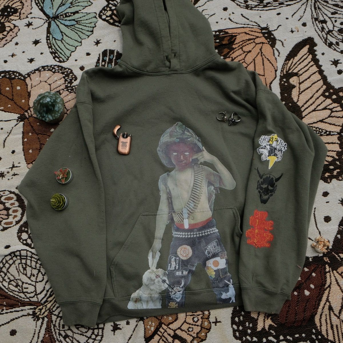 City Morgue CITY MORGUE vol. 1 Hell or High Water Hoodie (green) Size US XL / EU 56 / 4 - 6 Thumbnail