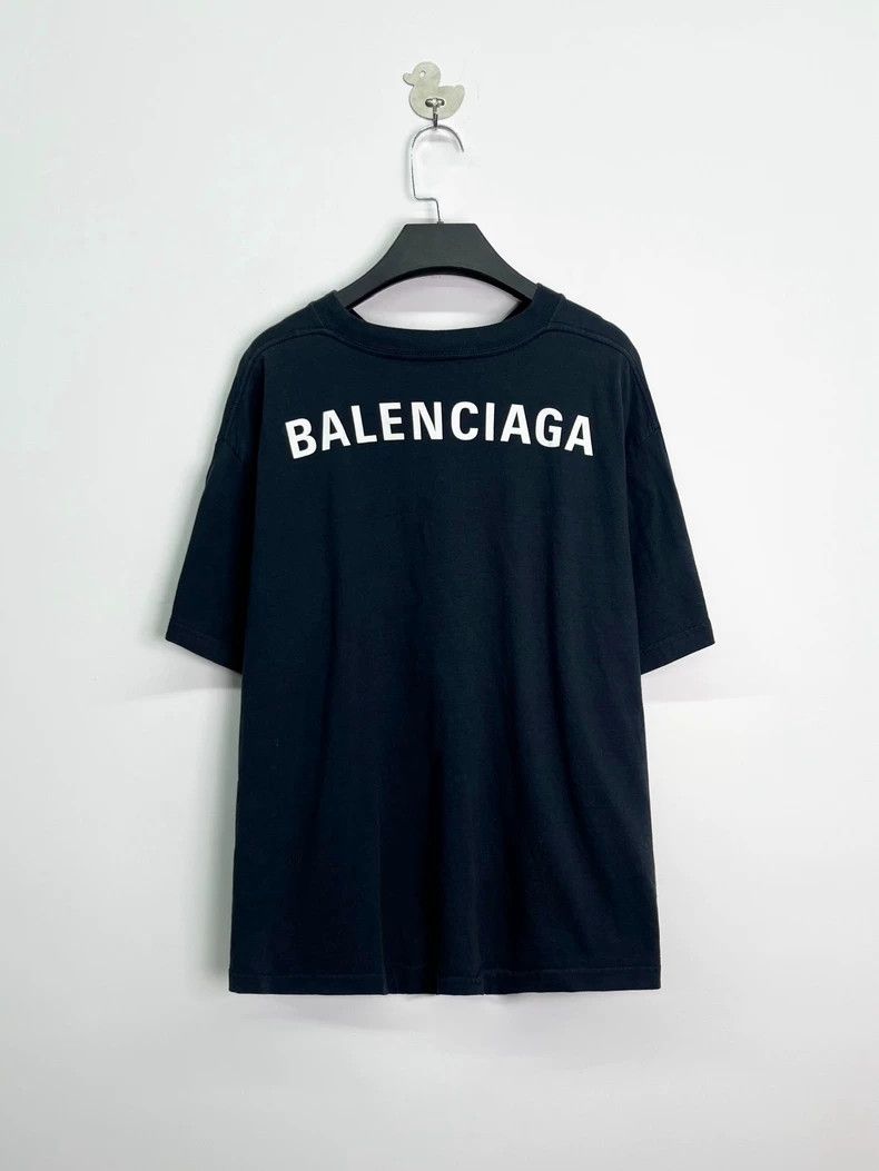 Other Balenciaga Navy blue worn-out back monogram logo short sle Size US M / EU 48-50 / 2 - 1 Thumbnail