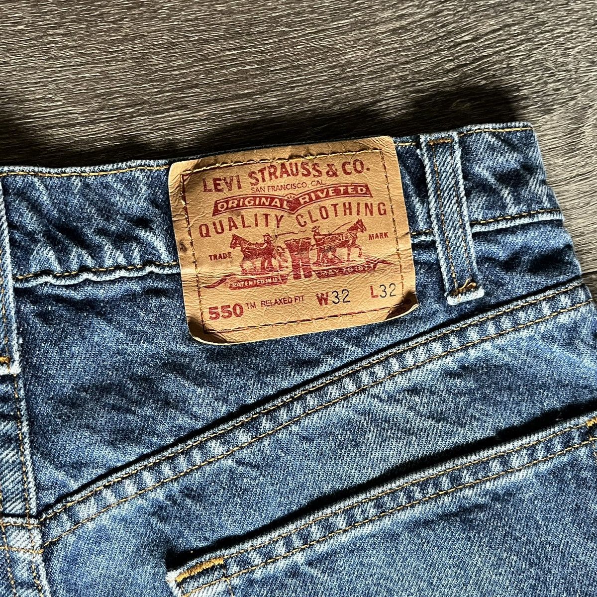 Levi's Vintage 90s Levi’s 550 Washed Relaxed Fit Denim Jeans 32x30 Size US 32 / EU 48 - 4 Thumbnail
