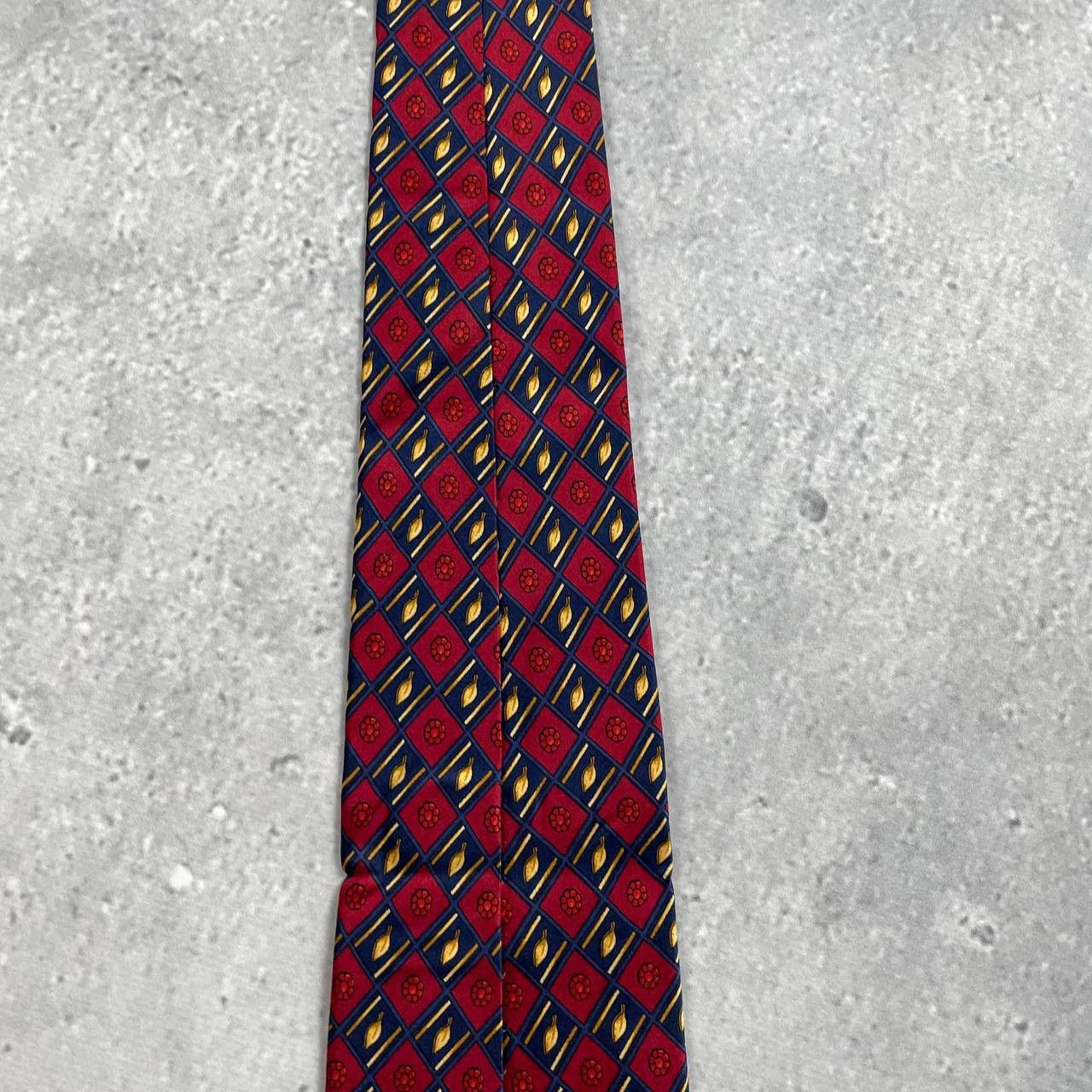 Designer × Lanvin × Vintage Vintage 90s Lanvin Paris Silk Tie Red Size ONE SIZE - 13 Thumbnail