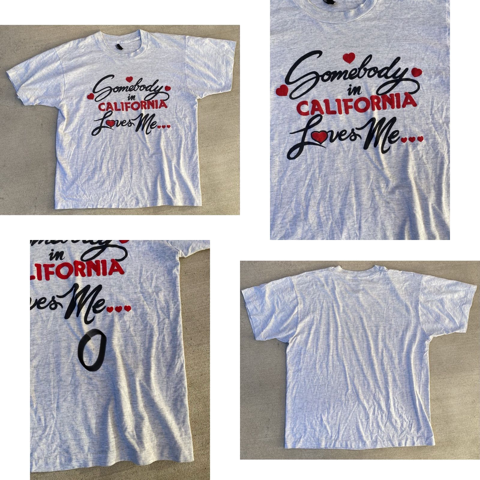 Vintage VINTAGE Somebody In California Loves Me T-Shirt Size US XL / EU 56 / 4 - 10 Thumbnail