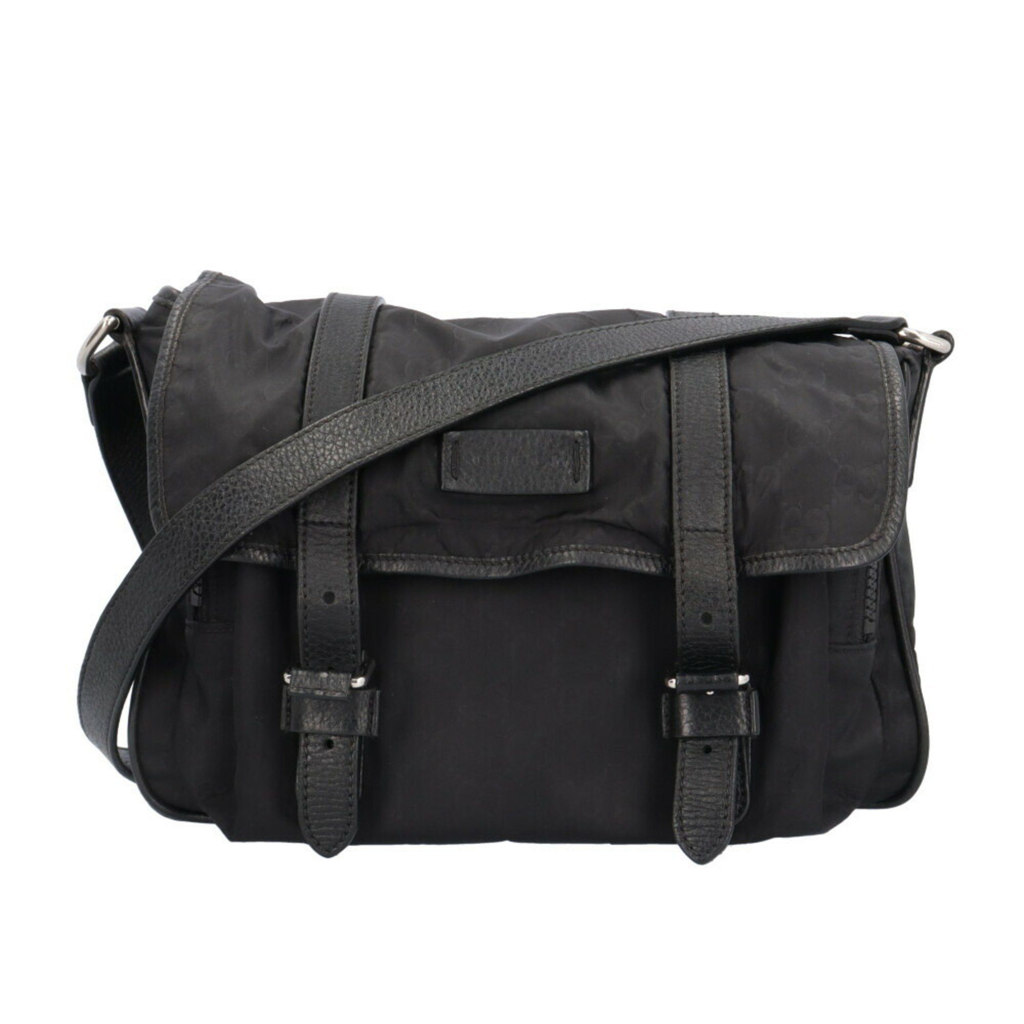 Gucci GG Pattern Bag Shoulder Nylon 510335 Black Unisex Gucci, Women's