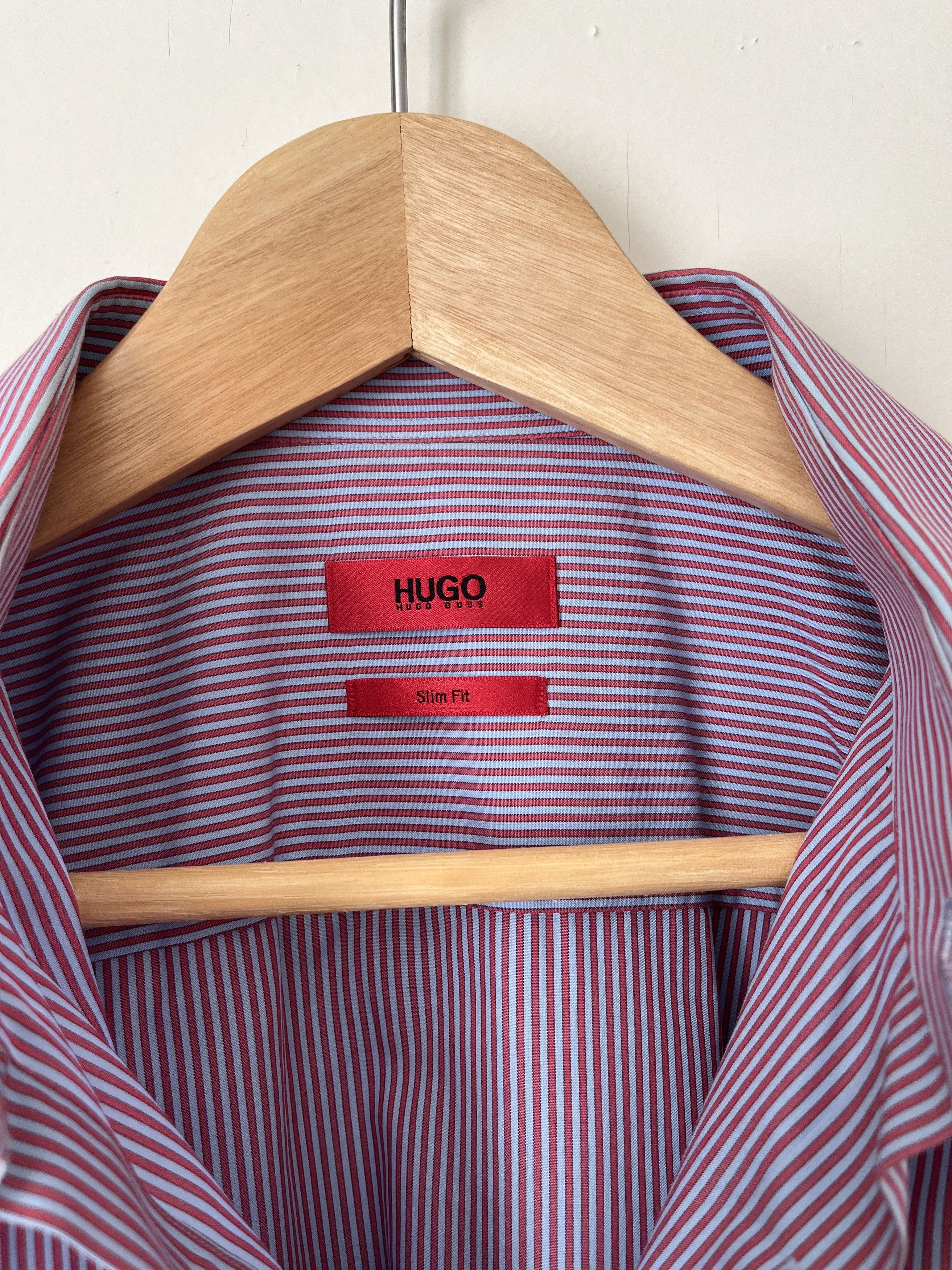 Hugo Boss Hugo Boss Mens Slim Fit Striped Dress Shirt Size US L / EU 52-54 / 3 - 2 Thumbnail