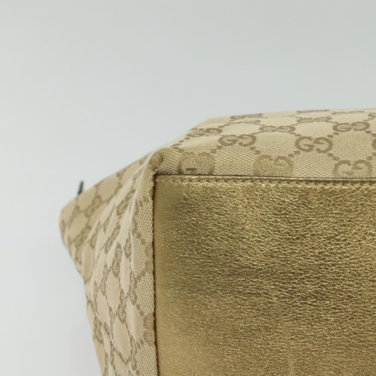 Gucci GUCCI GG Canvas Sherry Line Tote Bag Beige Pink Gold Size ONE SIZE - 10 Thumbnail