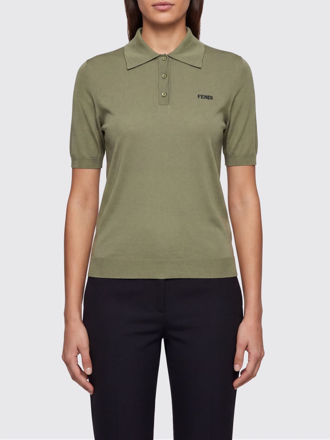Fendi Fendi Polo Shirt Woman Turquoise Size M / US 6-8 / IT 42-44 - 1 Thumbnail