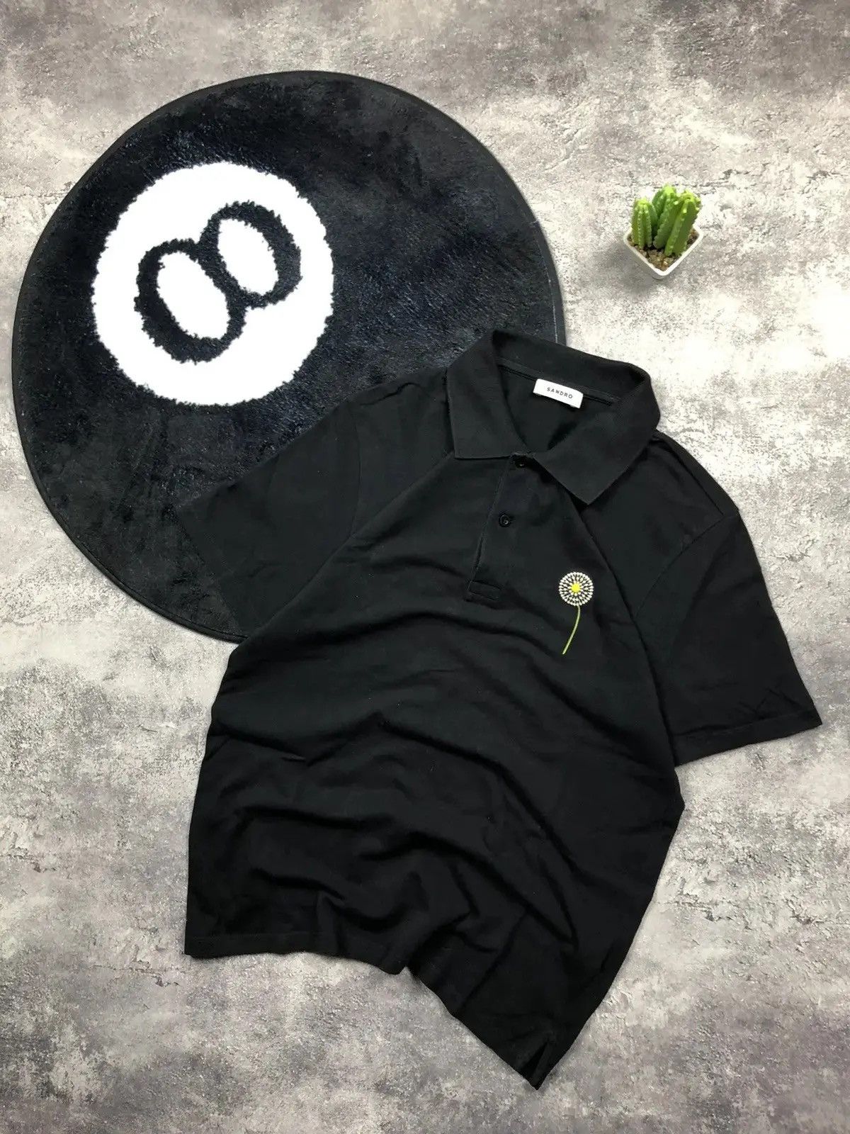 Sandro SANDRO Streetwear Luxury Polo Tshirt Chamomile Hype Logo Size US M / EU 48-50 / 2 - 1 Thumbnail