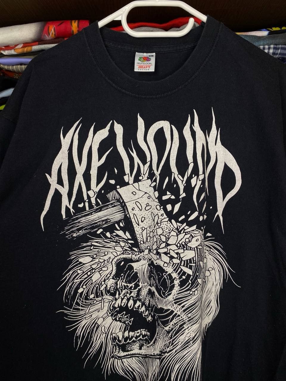 Band Tees × Vintage vtg Axe Wound 00s Graphic Horror Rock Tee Size US XL / EU 56 / 4 - 4 Thumbnail