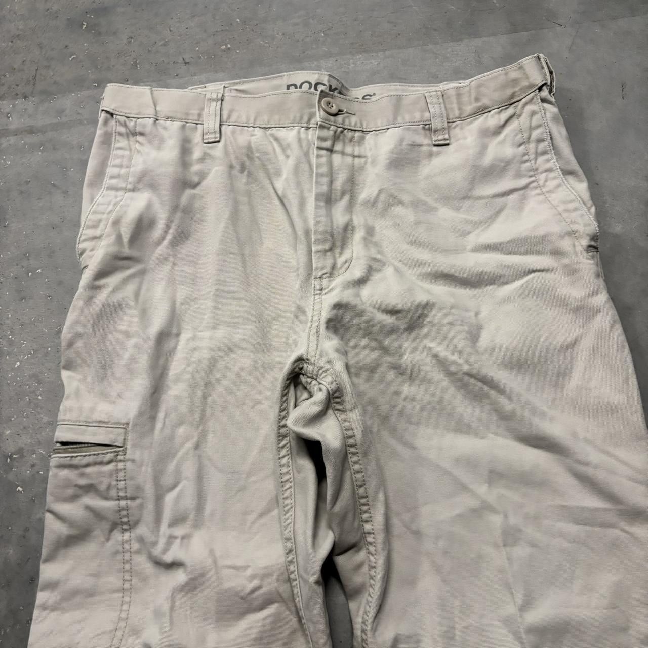 Japanese Brand × Vintage Crazy Vintage Y2K/2000s Baggy White Cream Skater Workwear Casual Pants! Size US 36 / EU 52 - 5 Thumbnail