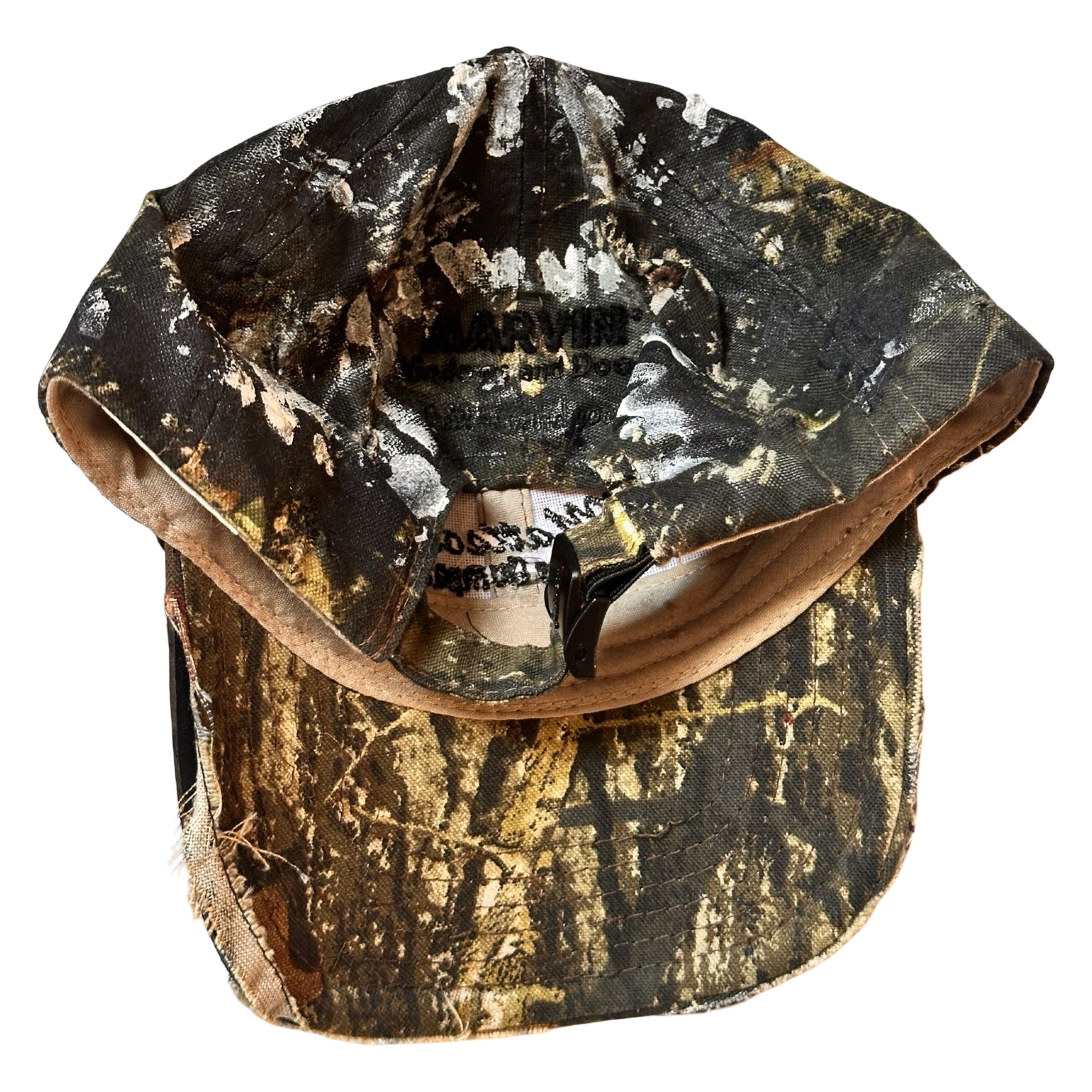 Vintage ASTROBOI* 'This Way' Brown/Green Camouflage Rhinestone Hat Size ONE SIZE - 9 Thumbnail