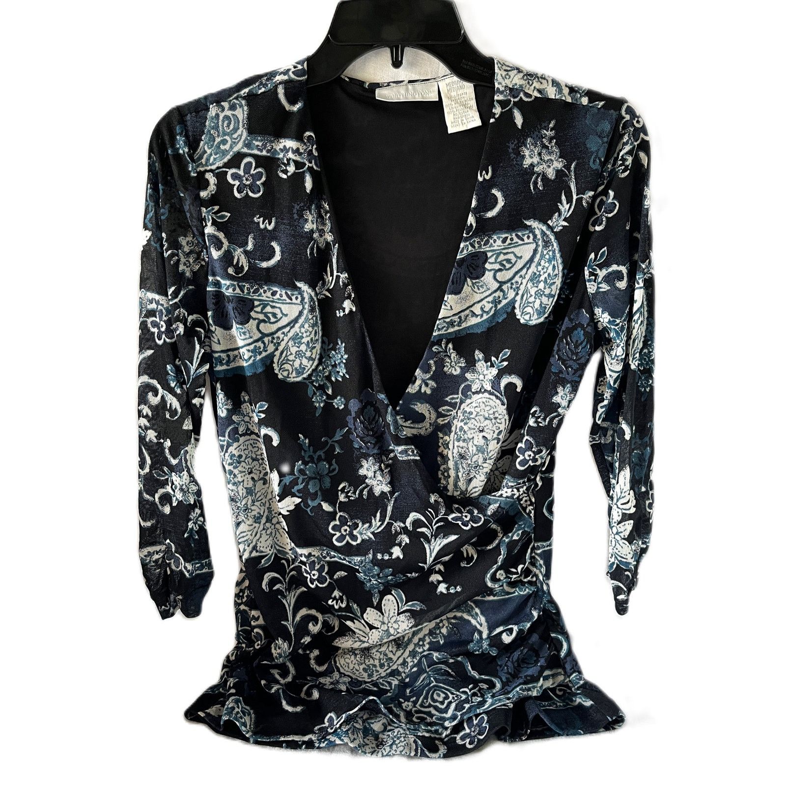 Worthington Worthington Wrap Plunge Shirt Medium Size M / US 6-8 / IT 42-44 - 1 Thumbnail
