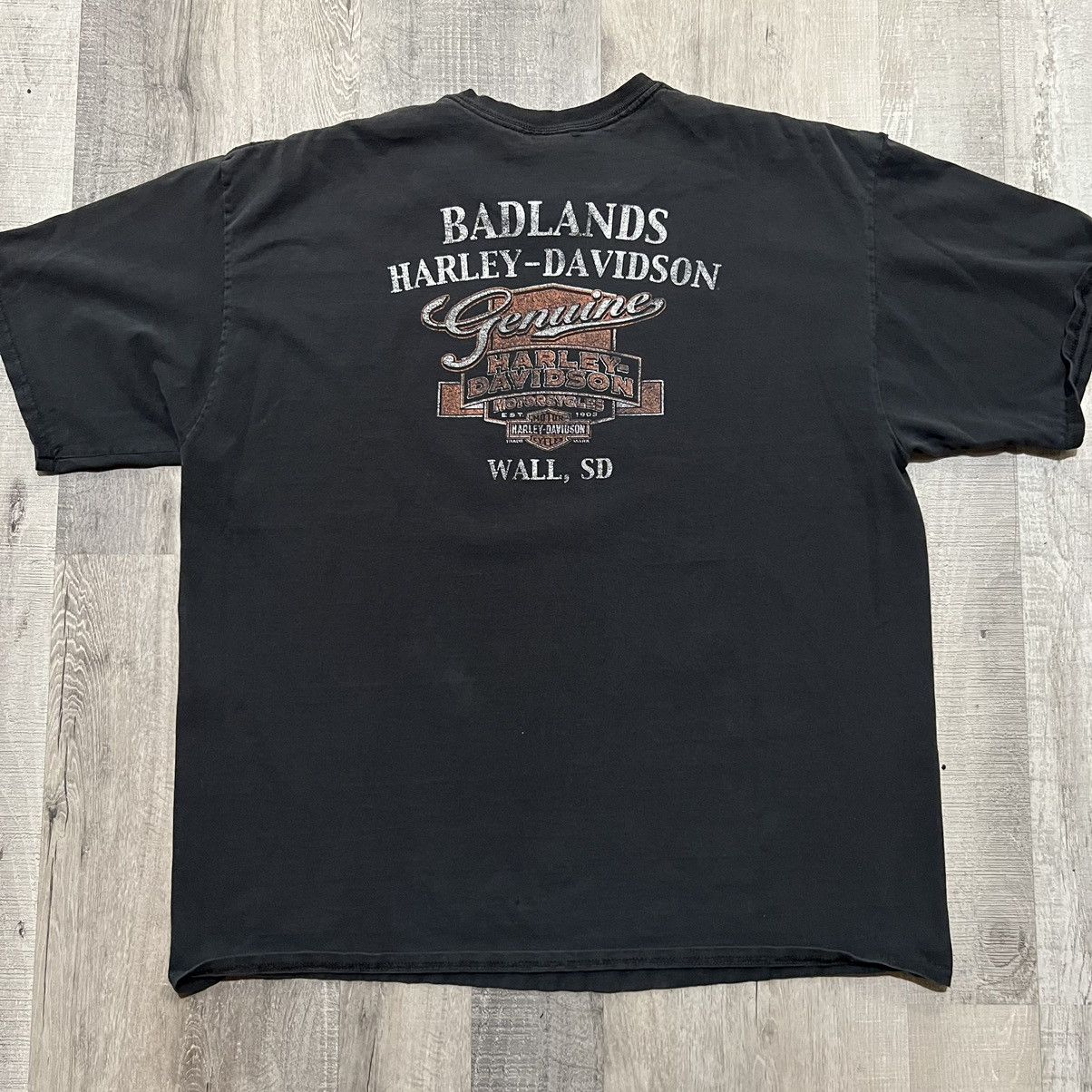 Harley Davidson Harley Davidson Motorcycles Badlands Black Fire Skull Shirt Size US XXL / EU 58 / 5 - 2 Thumbnail
