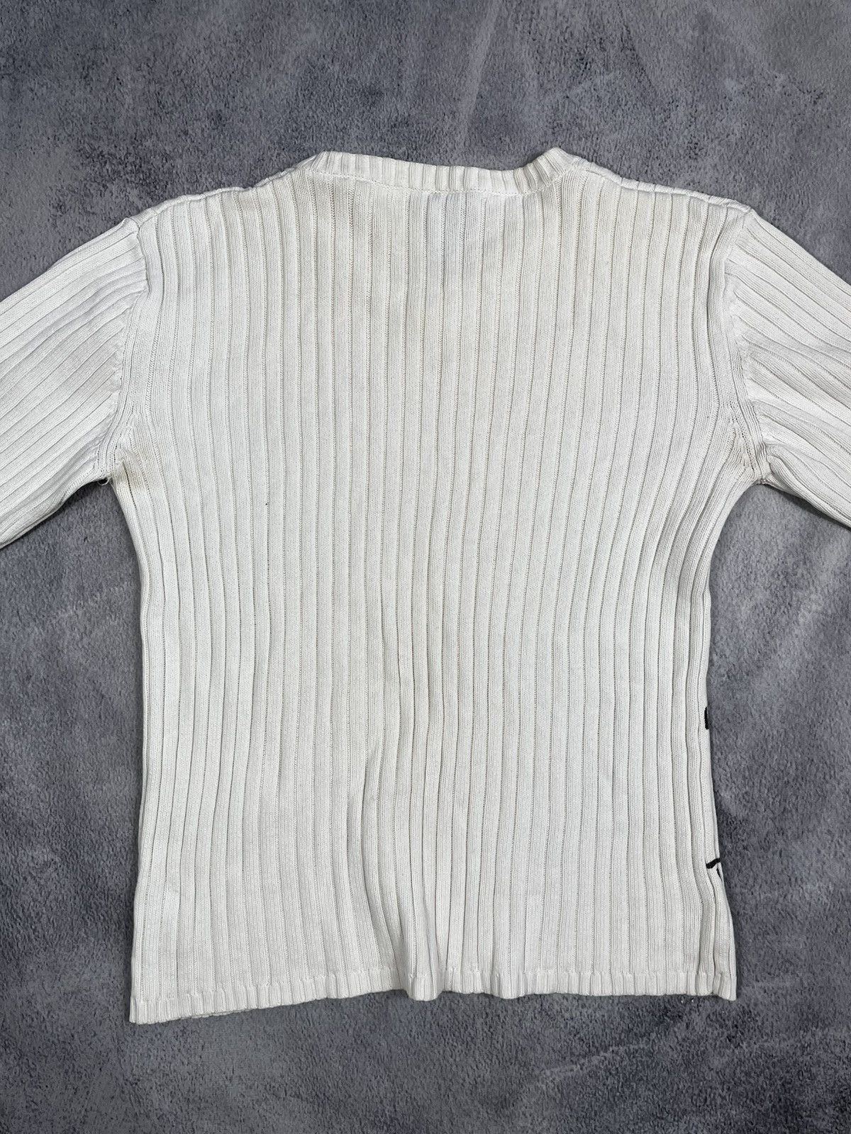 Vintage Vintage Y2K Japanese 00s style printed ribbed sweater Size US L / EU 52-54 / 3 - 13 Thumbnail